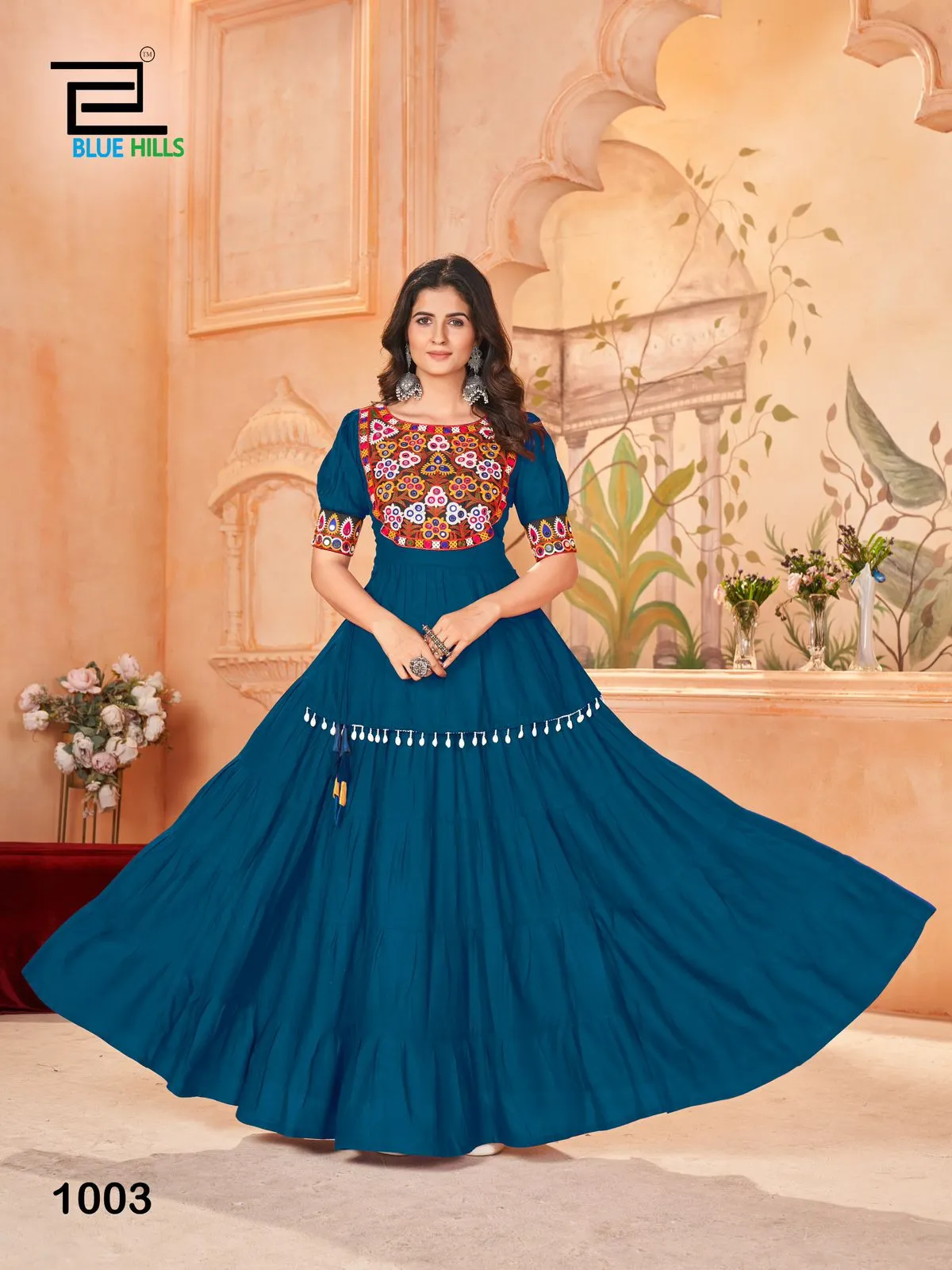 Navratri 2024 New Design Long Blouse And Skirt Chaniya Choli - Image 6