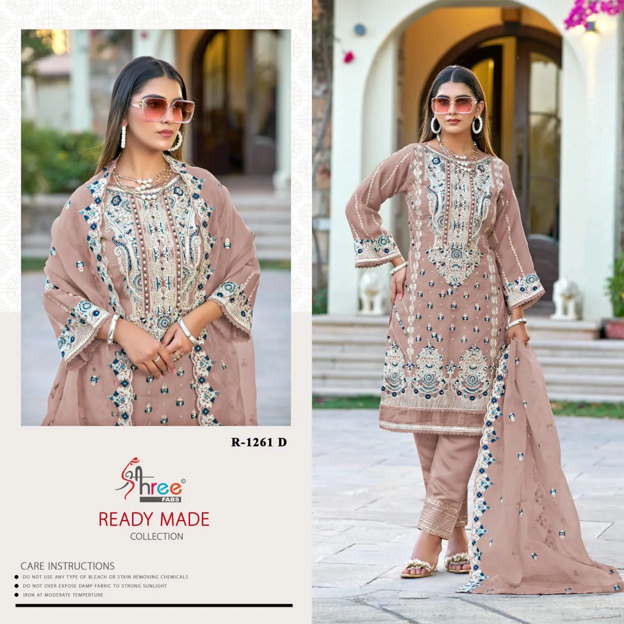 Organza Embroidered Pakistani Suit Shree Fab 1261 - Image 4
