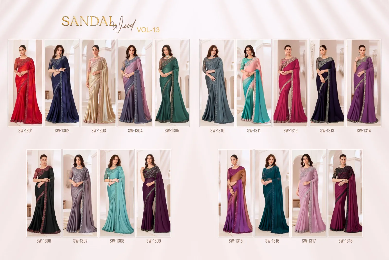 Party Wear Fancy Embroidery Saree - Image 4