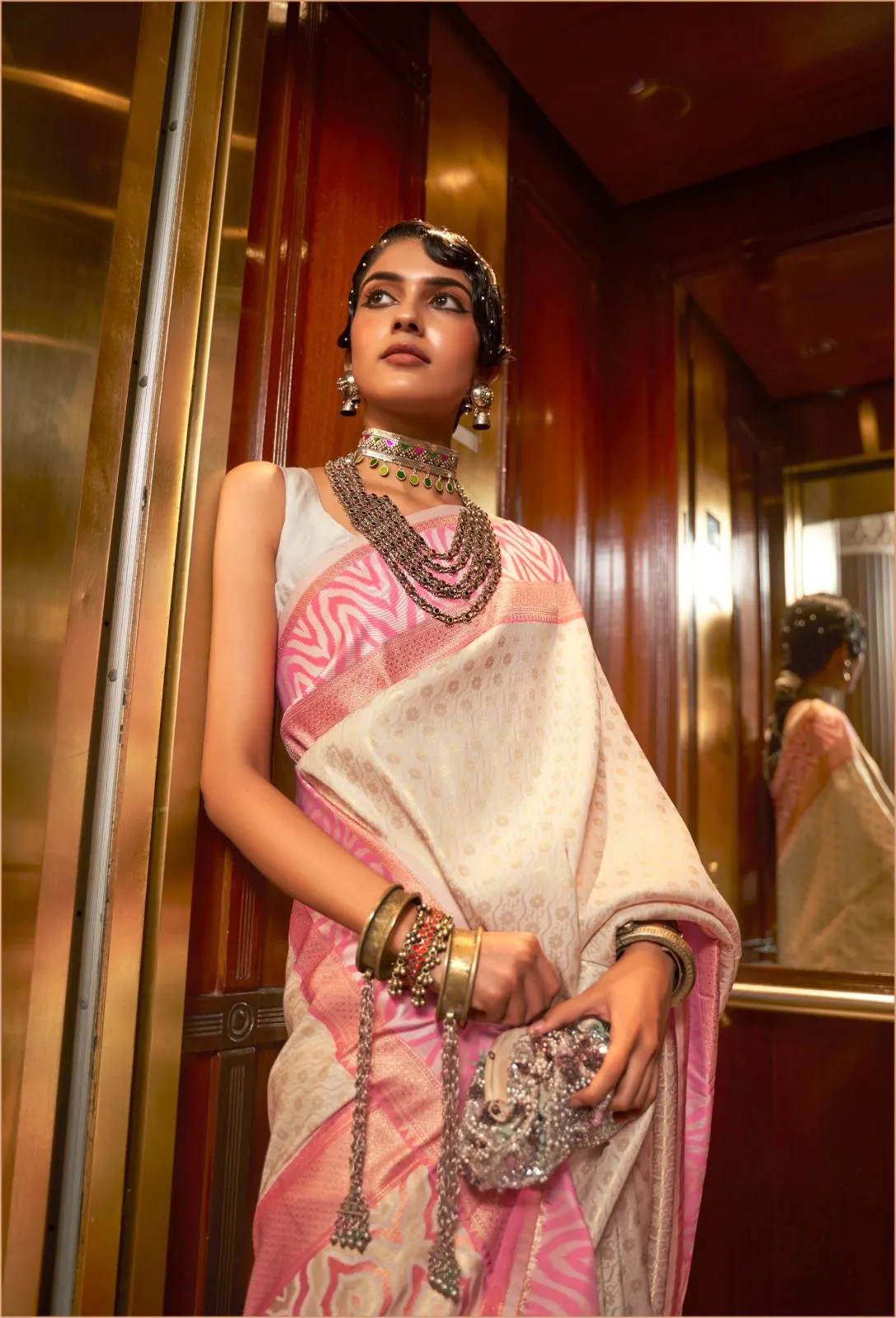 Party Wear Handloom Silk Ethnic Saree