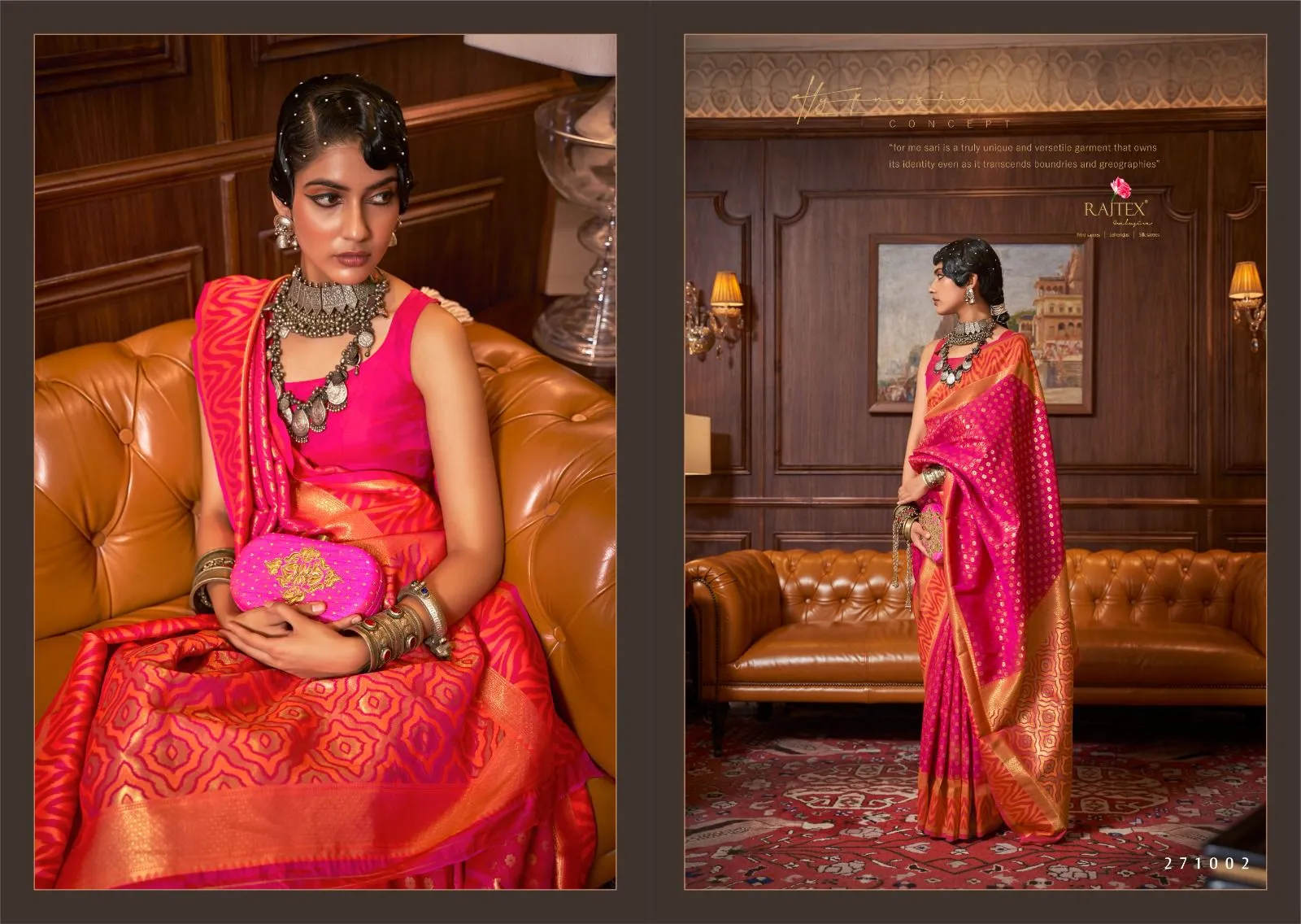 Party Wear Handloom Silk Ethnic Saree - Image 5