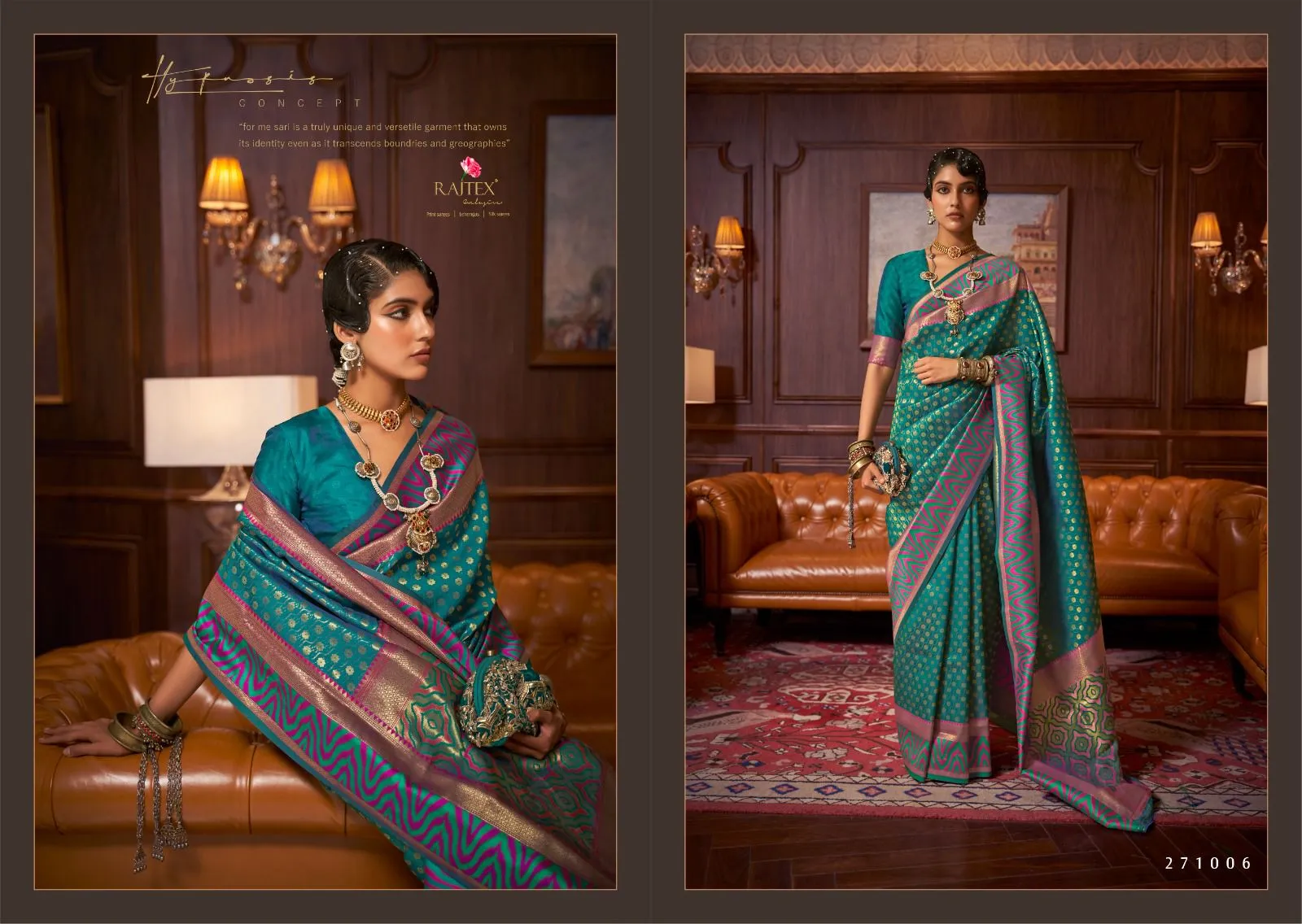 Party Wear Handloom Silk Ethnic Saree - Image 7