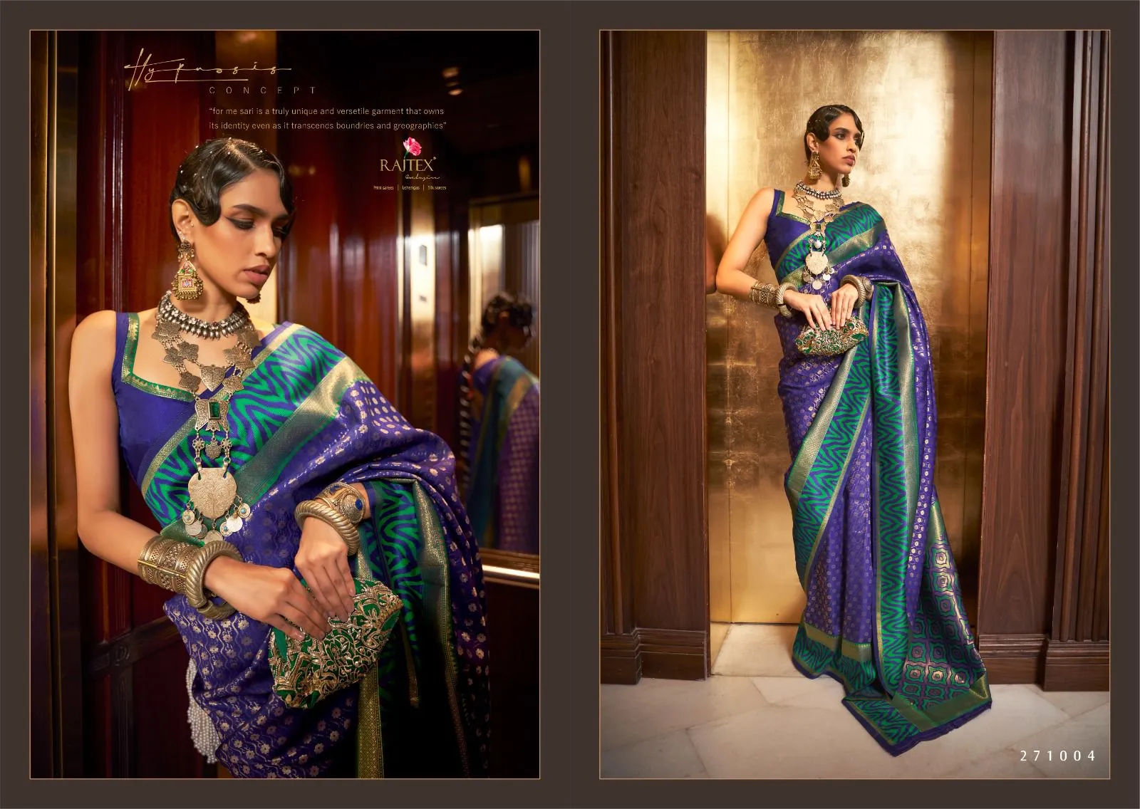 Party Wear Handloom Silk Ethnic Saree - Image 8