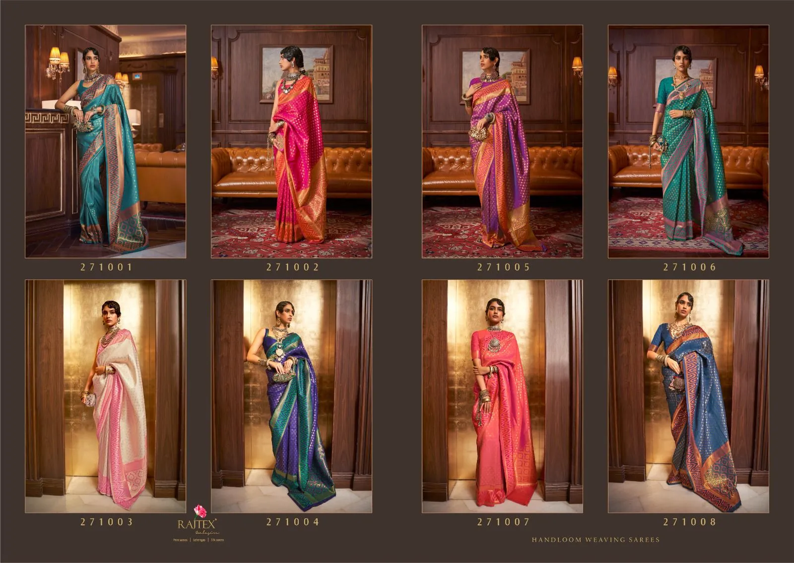 Party Wear Handloom Silk Ethnic Saree - Image 9
