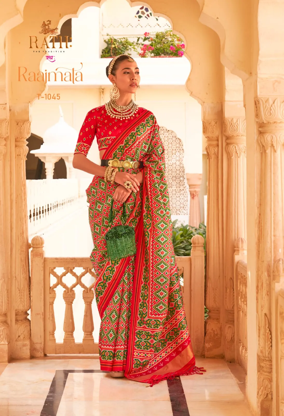 Patola Saree With Lagdi Patta RaajMata - Image 2