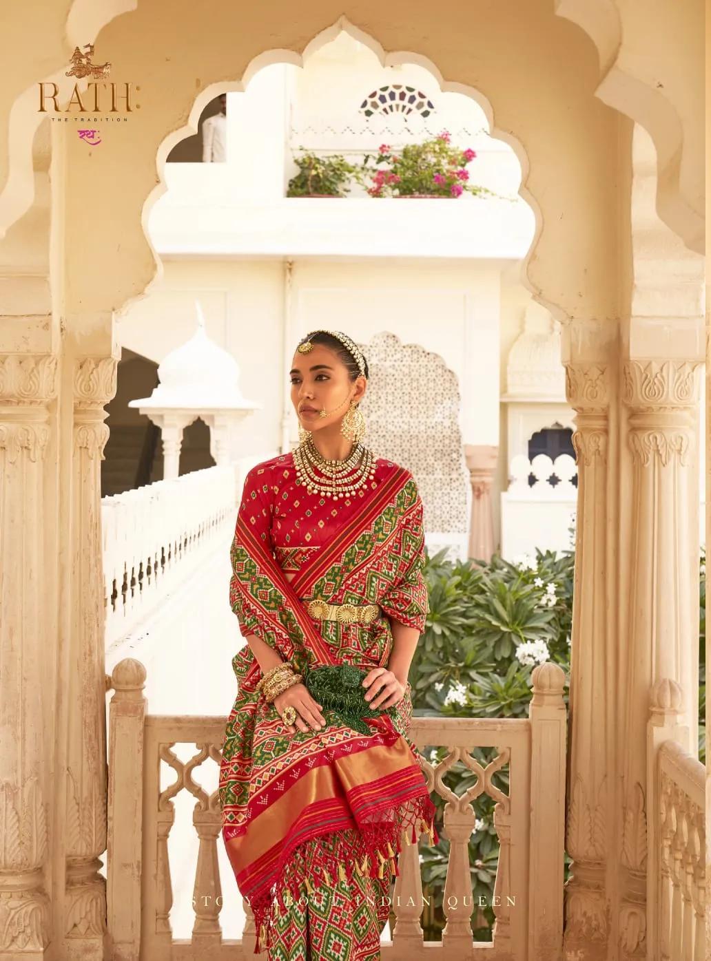 Patola Saree With Lagdi Patta RaajMata - Image 3