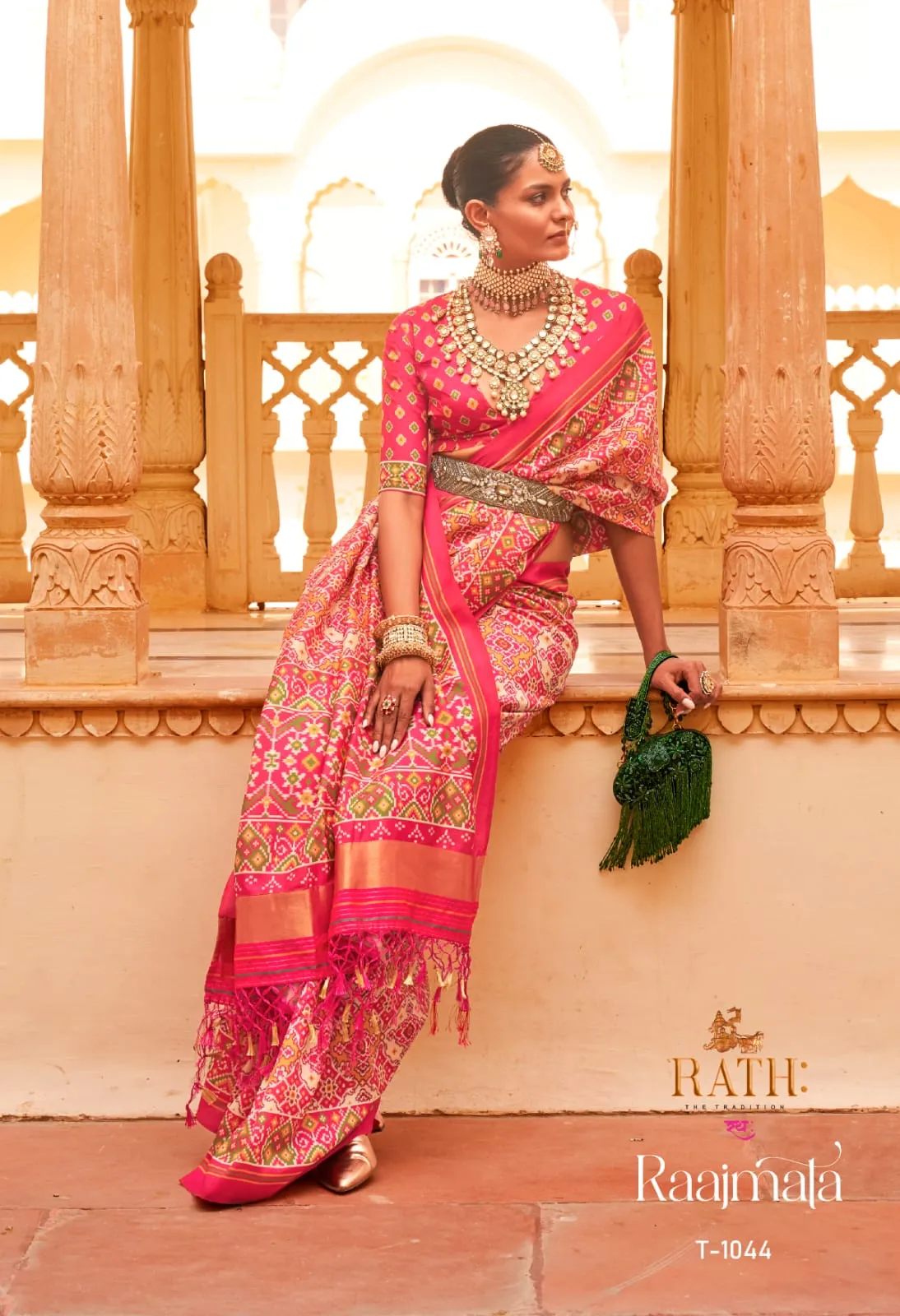 Patola Saree With Lagdi Patta RaajMata - Image 4