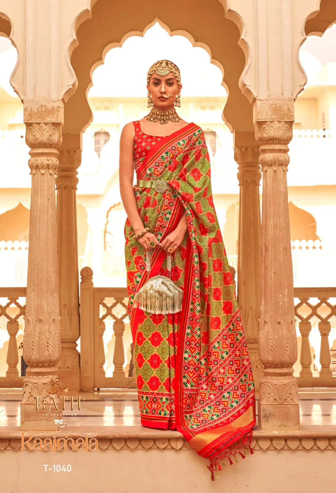 Patola Saree With Lagdi Patta RaajMata - Image 5