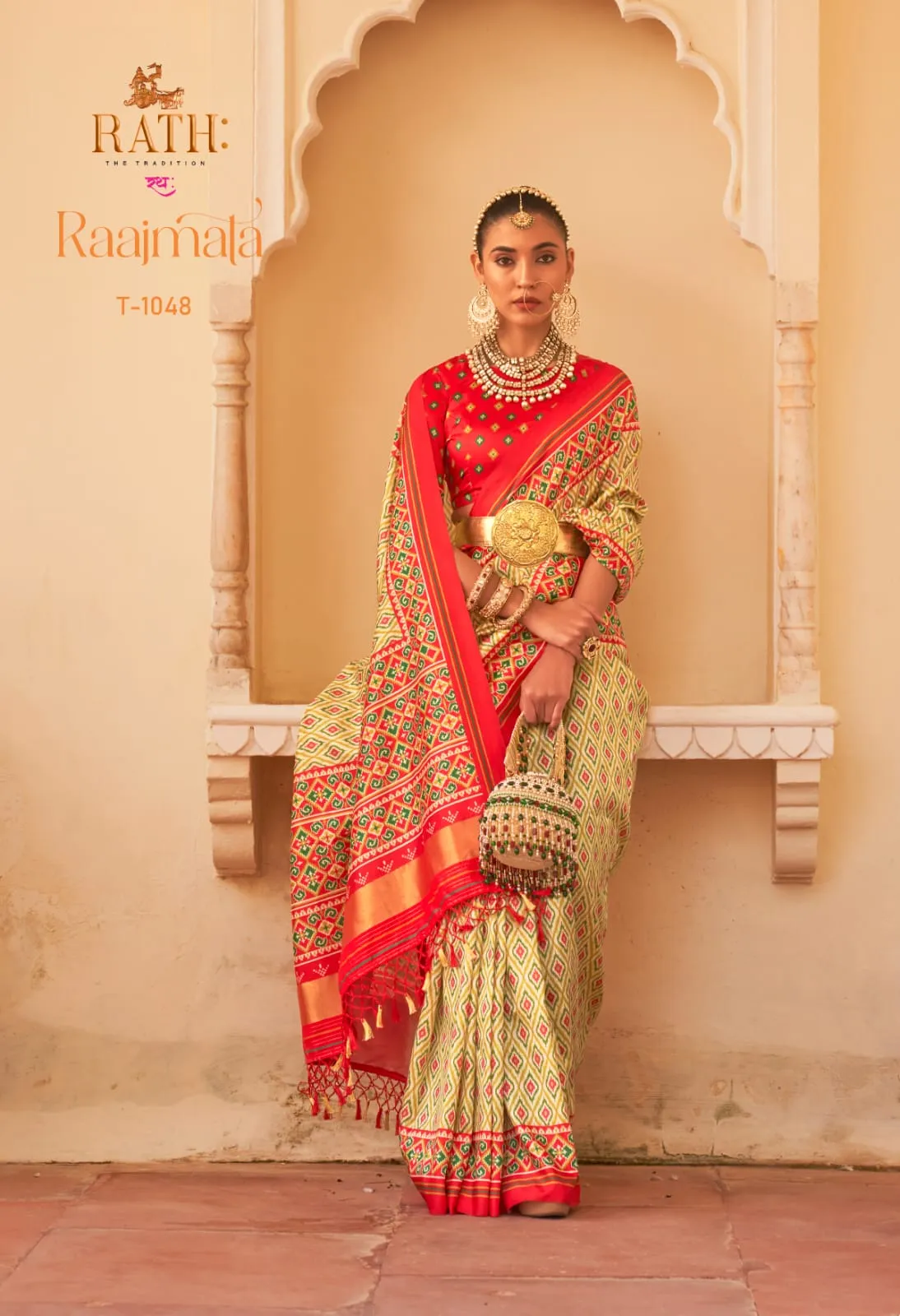 Patola Saree With Lagdi Patta RaajMata - Image 7