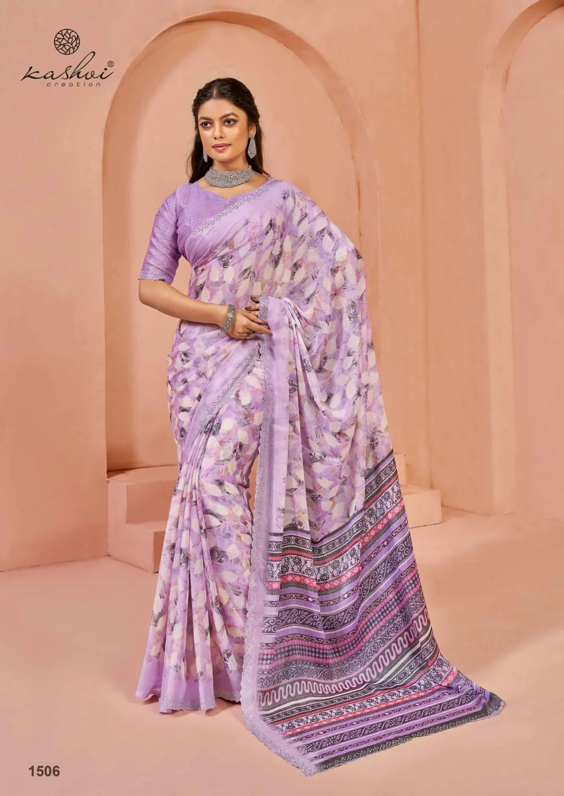 Printed Brasso Saree Pratishtha Vol 15 - Image 5