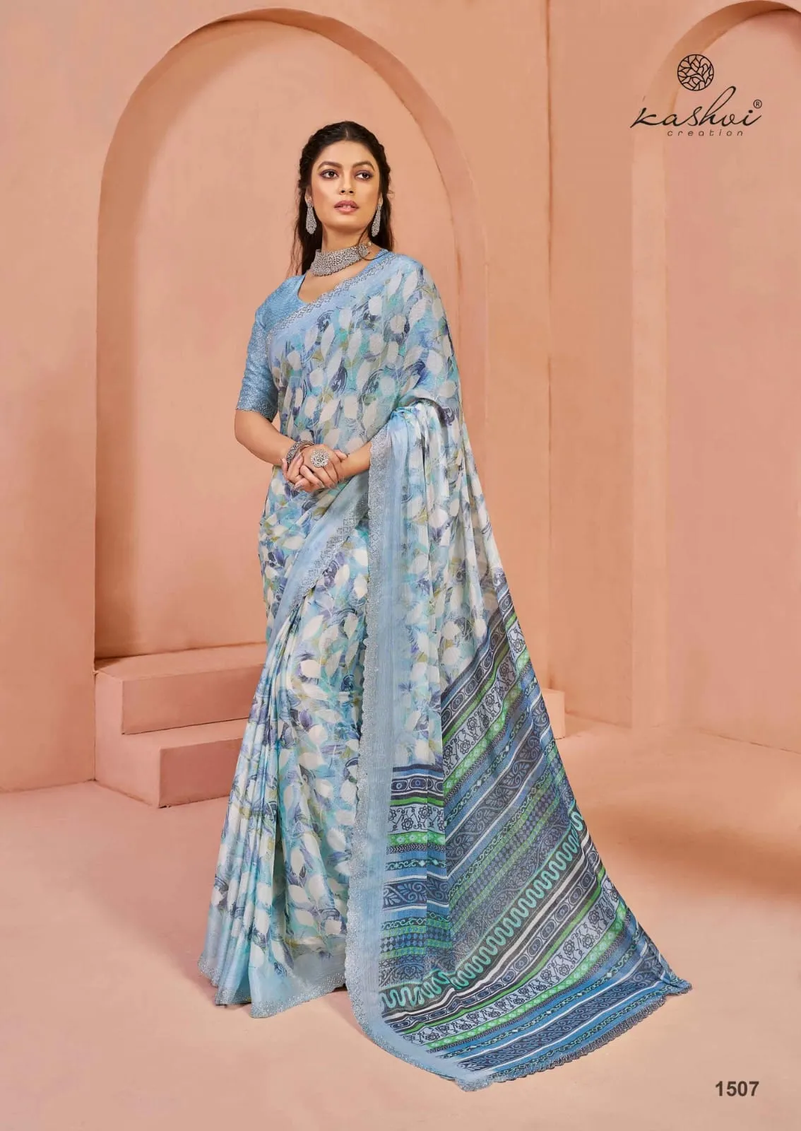 Printed Brasso Saree Pratishtha Vol 15 - Image 6