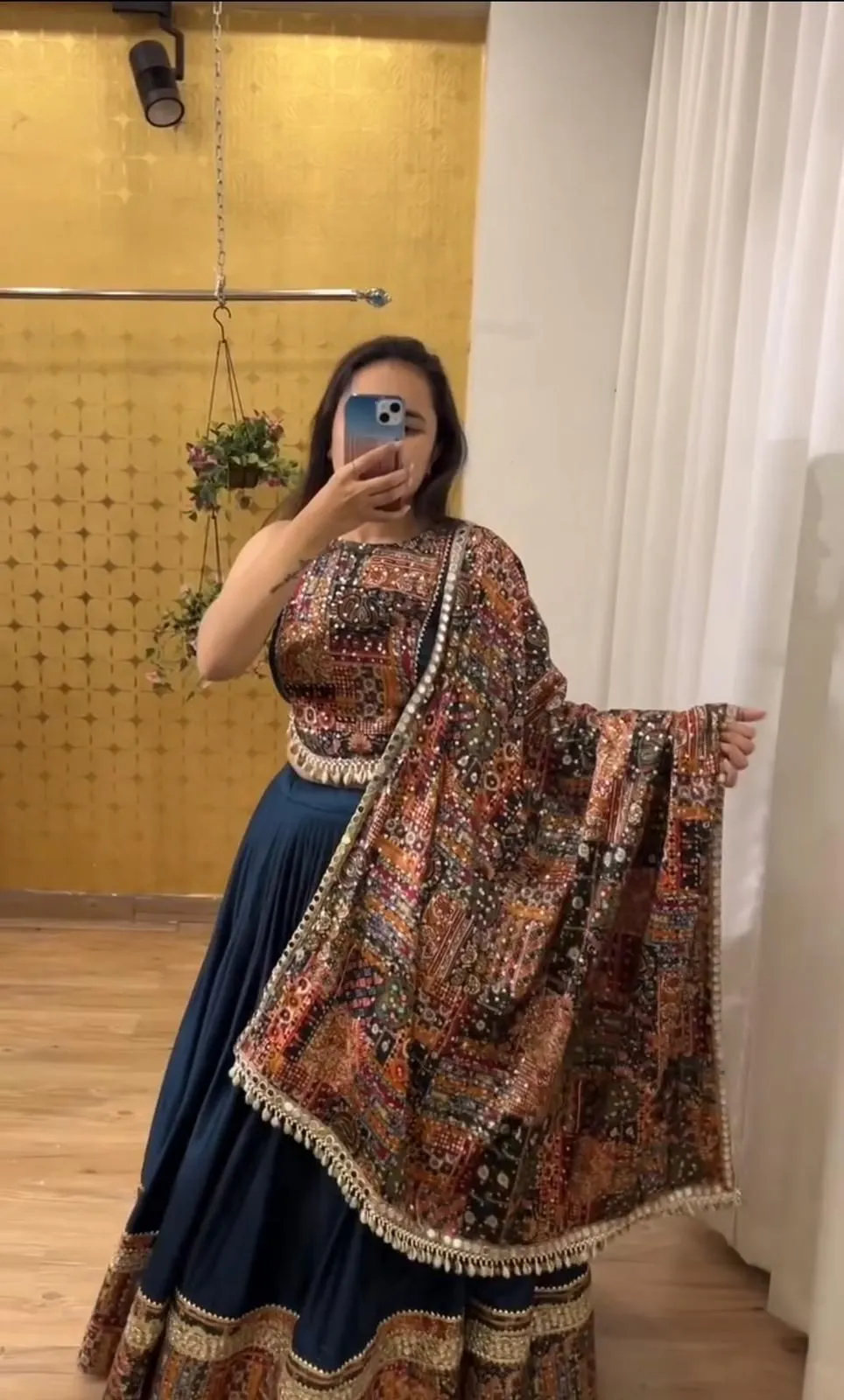 Printed Fashionable Ghaghra Choli For Navratri 2024