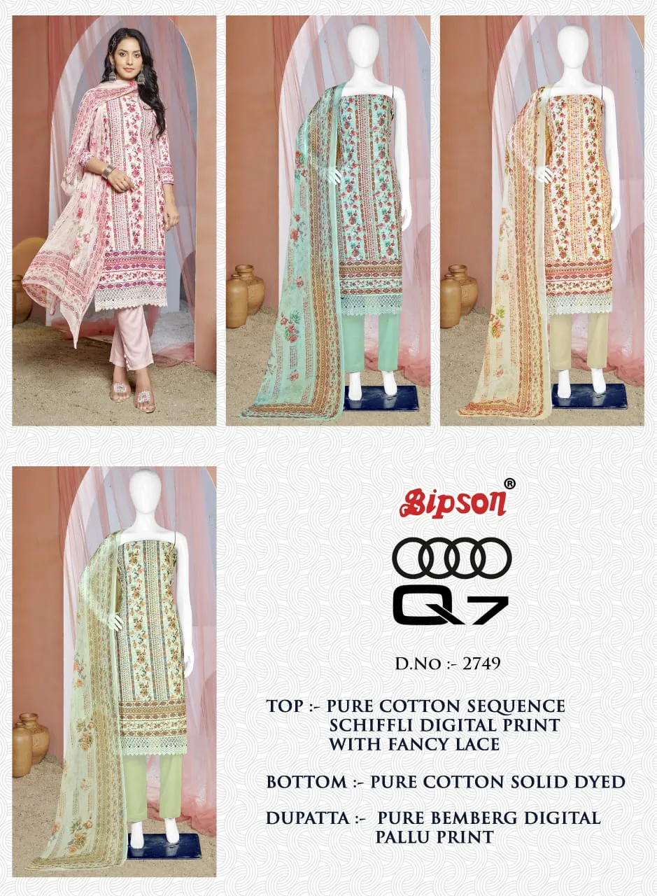 Pure Cotton Suit With Fancy Lace Work - Image 4