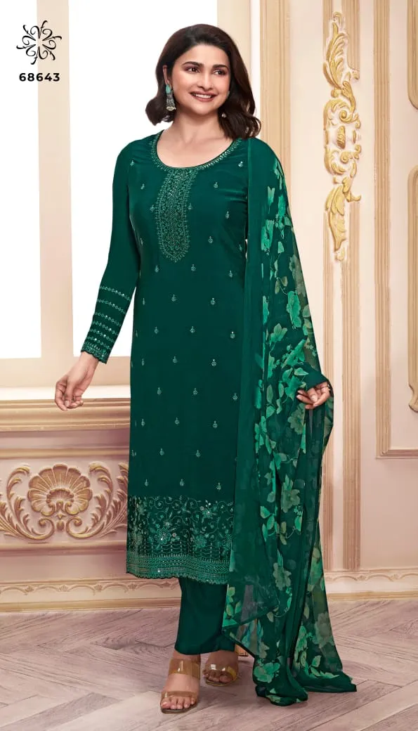 Pure Crepe With Heavy Embroidery Straight Ethnic Suit Silkina Royal Crepe 46 - Image 3