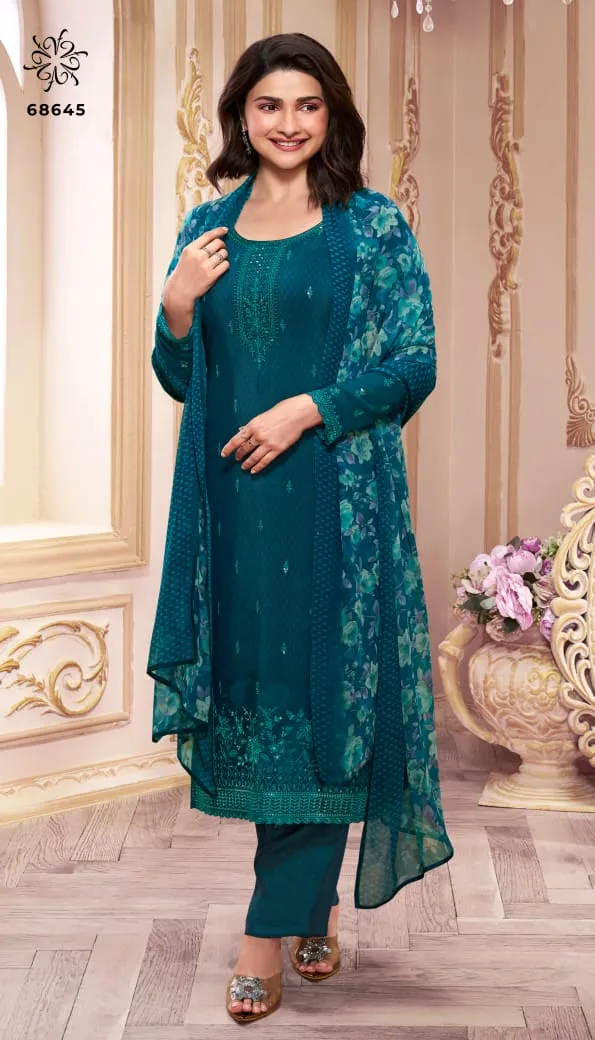 Pure Crepe With Heavy Embroidery Straight Ethnic Suit Silkina Royal Crepe 46 - Image 6