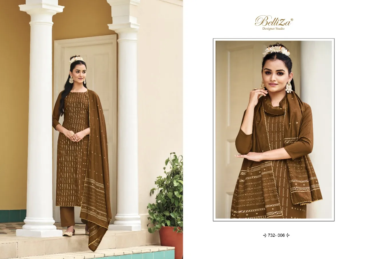Pure Silk Jacquard With Sequence Work Ethnic Suits Belliza Nimrat - Image 2