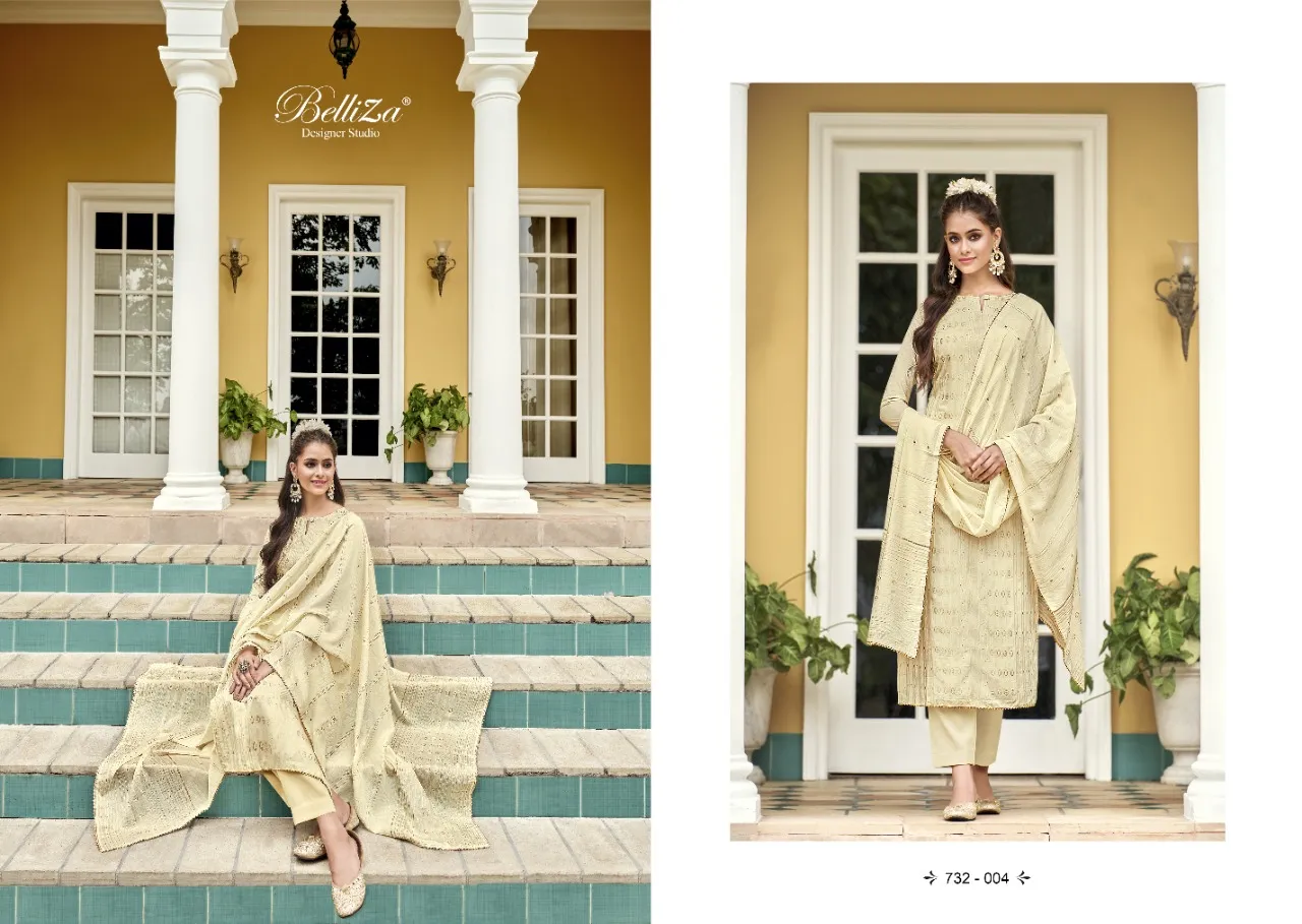 Pure Silk Jacquard With Sequence Work Ethnic Suits Belliza Nimrat - Image 4