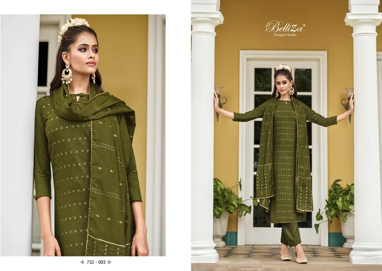 Pure Silk Jacquard With Sequence Work Ethnic Suits Belliza Nimrat - Image 5