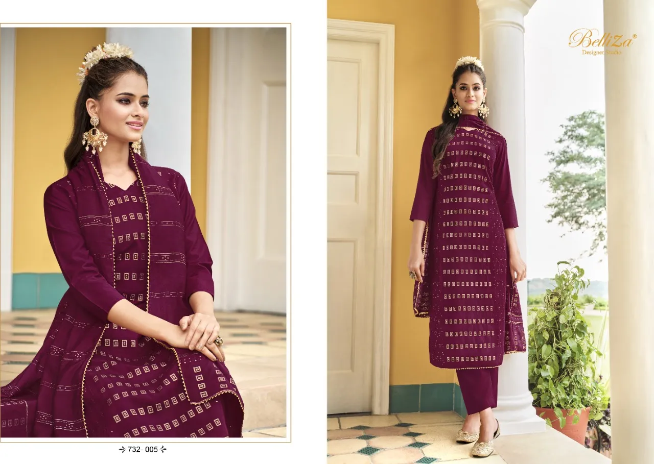 Pure Silk Jacquard With Sequence Work Ethnic Suits Belliza Nimrat - Image 8