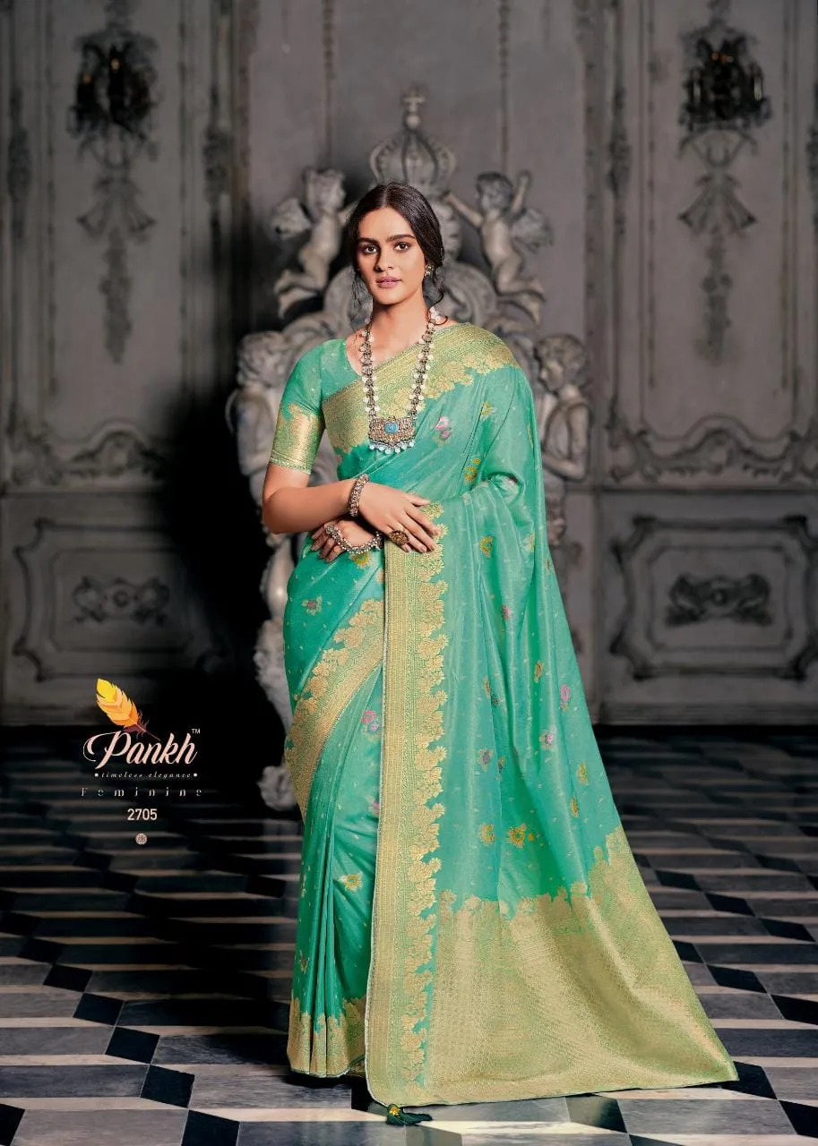 Pure Tissue Silk Wedding Wear Saree - Image 10