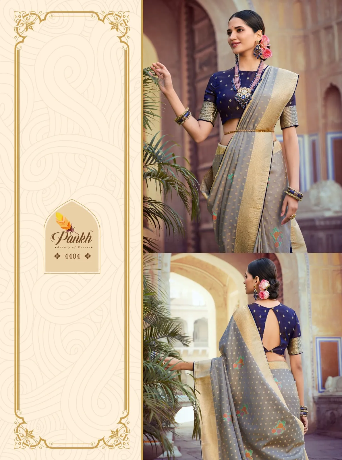 Pure Tissue Silk Wedding Wear Saree - Image 2