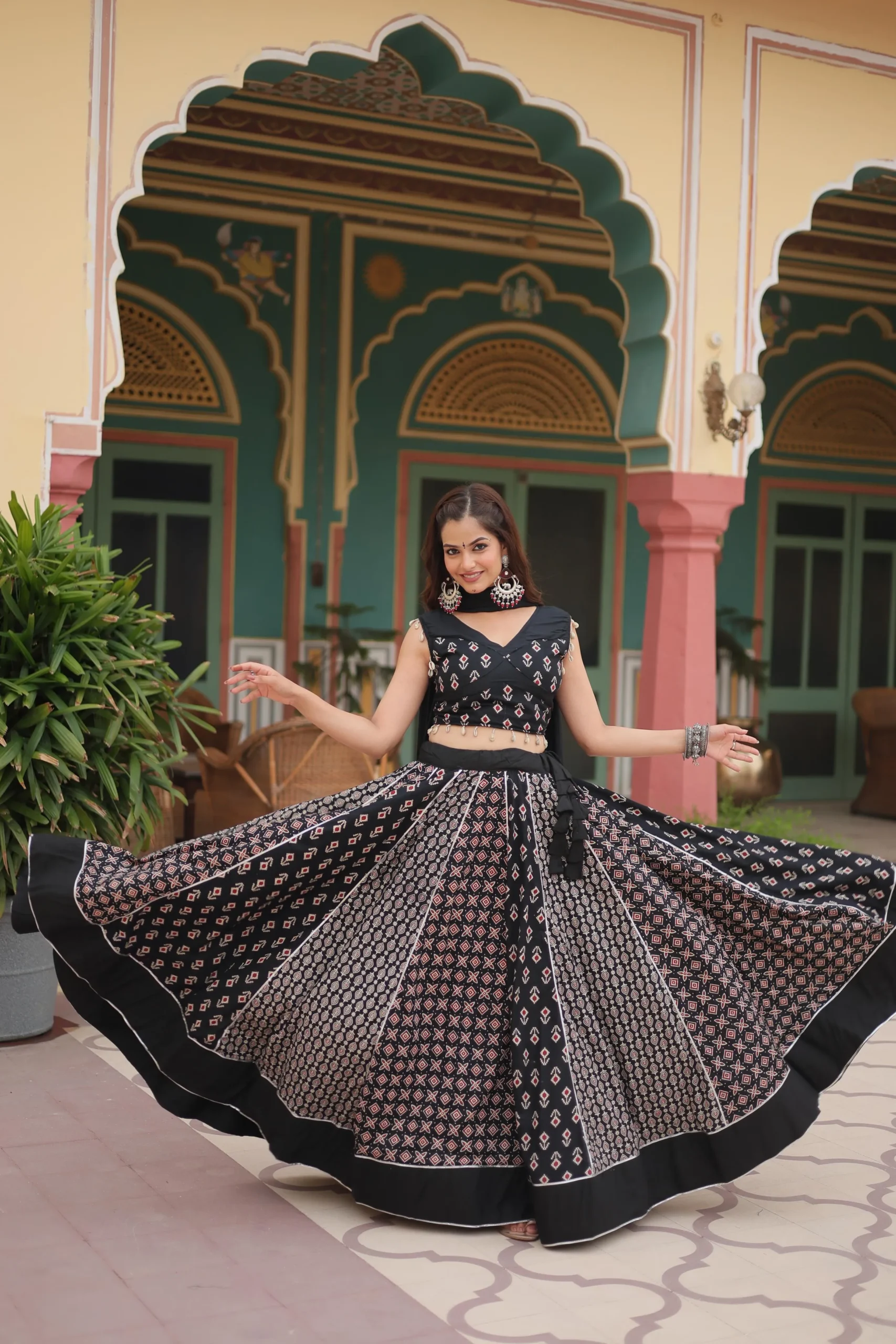 Rayon Printed Designer Navratri Chaniya Choli 7120 - Image 3