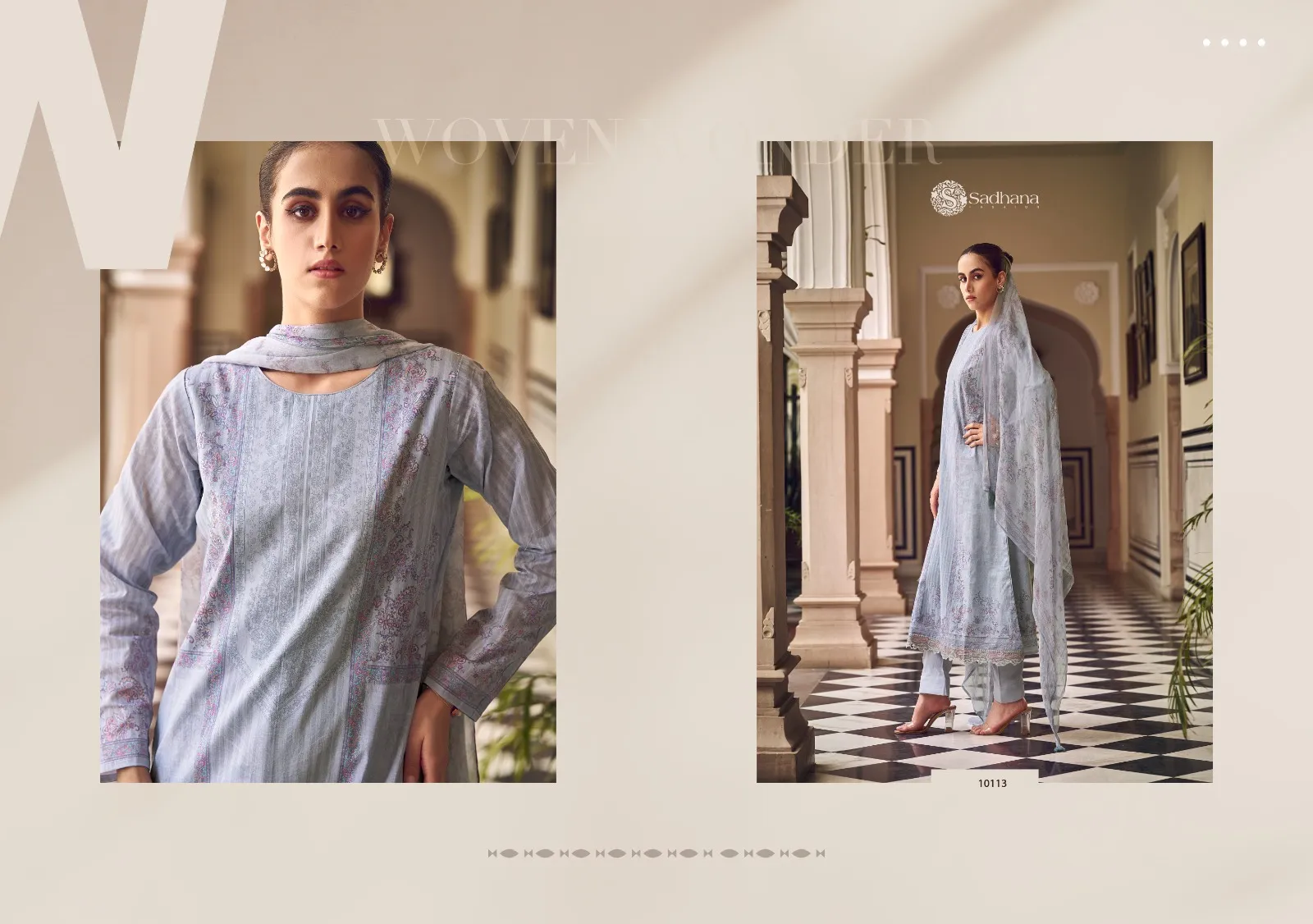 Sandhana Fashion Zaira Lawn Cotton Wholesale Salwar Suit With Fancy Work - Image 3