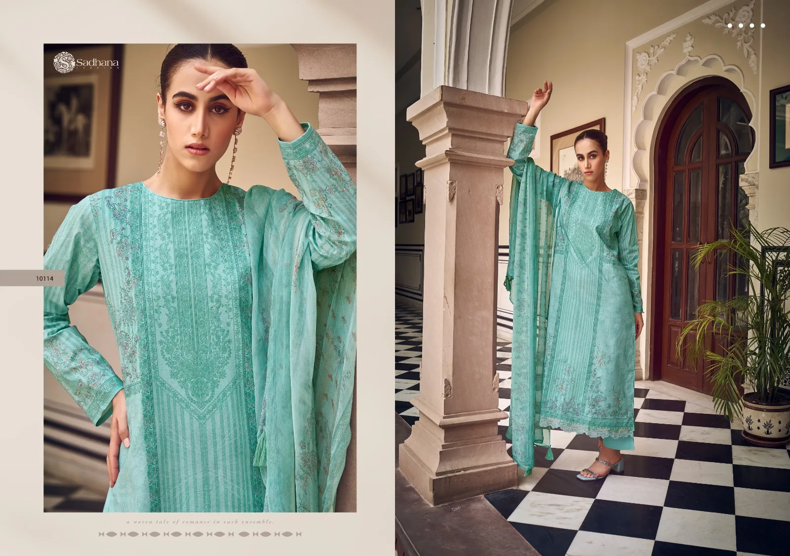 Sandhana Fashion Zaira Lawn Cotton Wholesale Salwar Suit With Fancy Work - Image 5