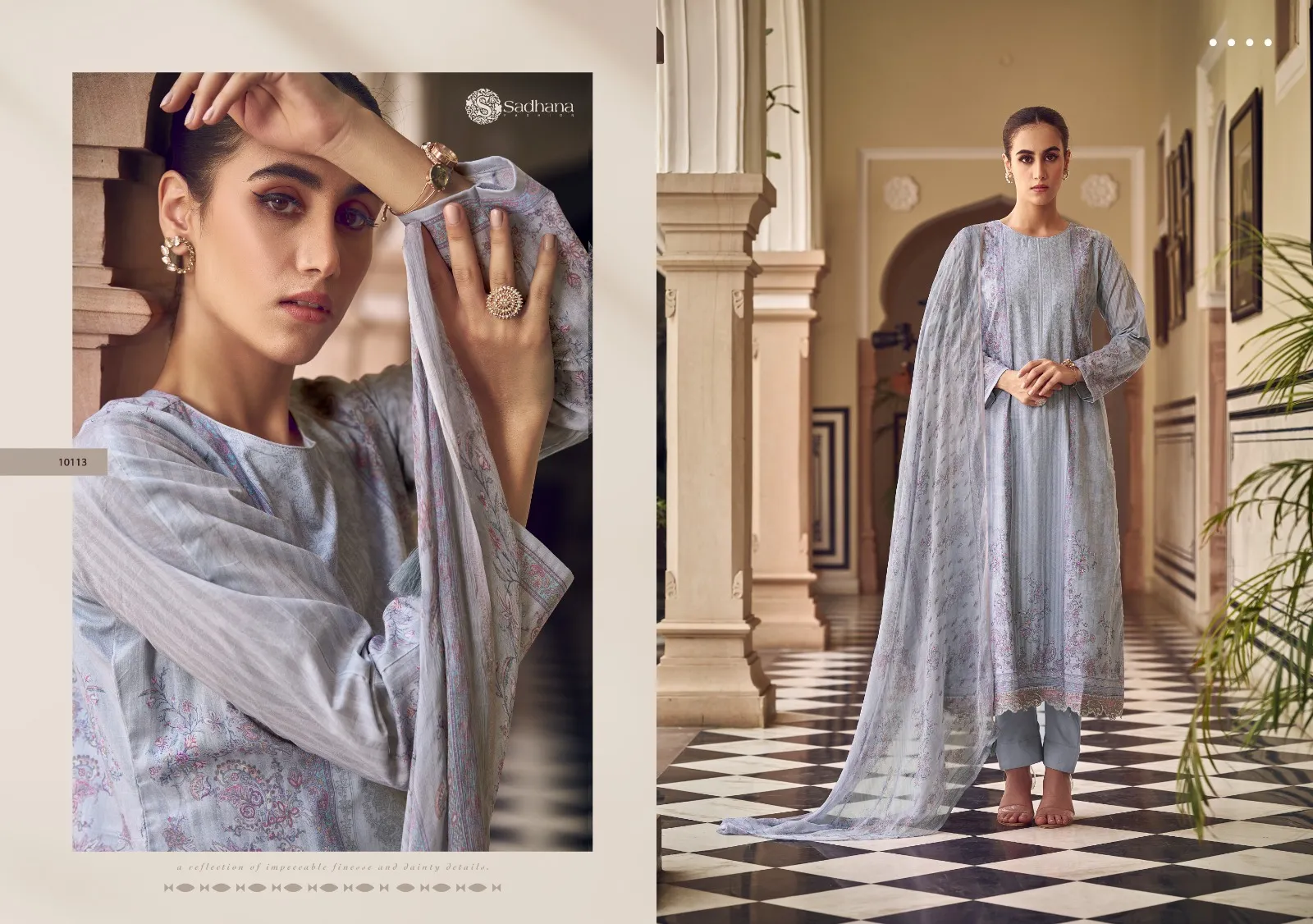 Sandhana Fashion Zaira Lawn Cotton Wholesale Salwar Suit With Fancy Work - Image 7