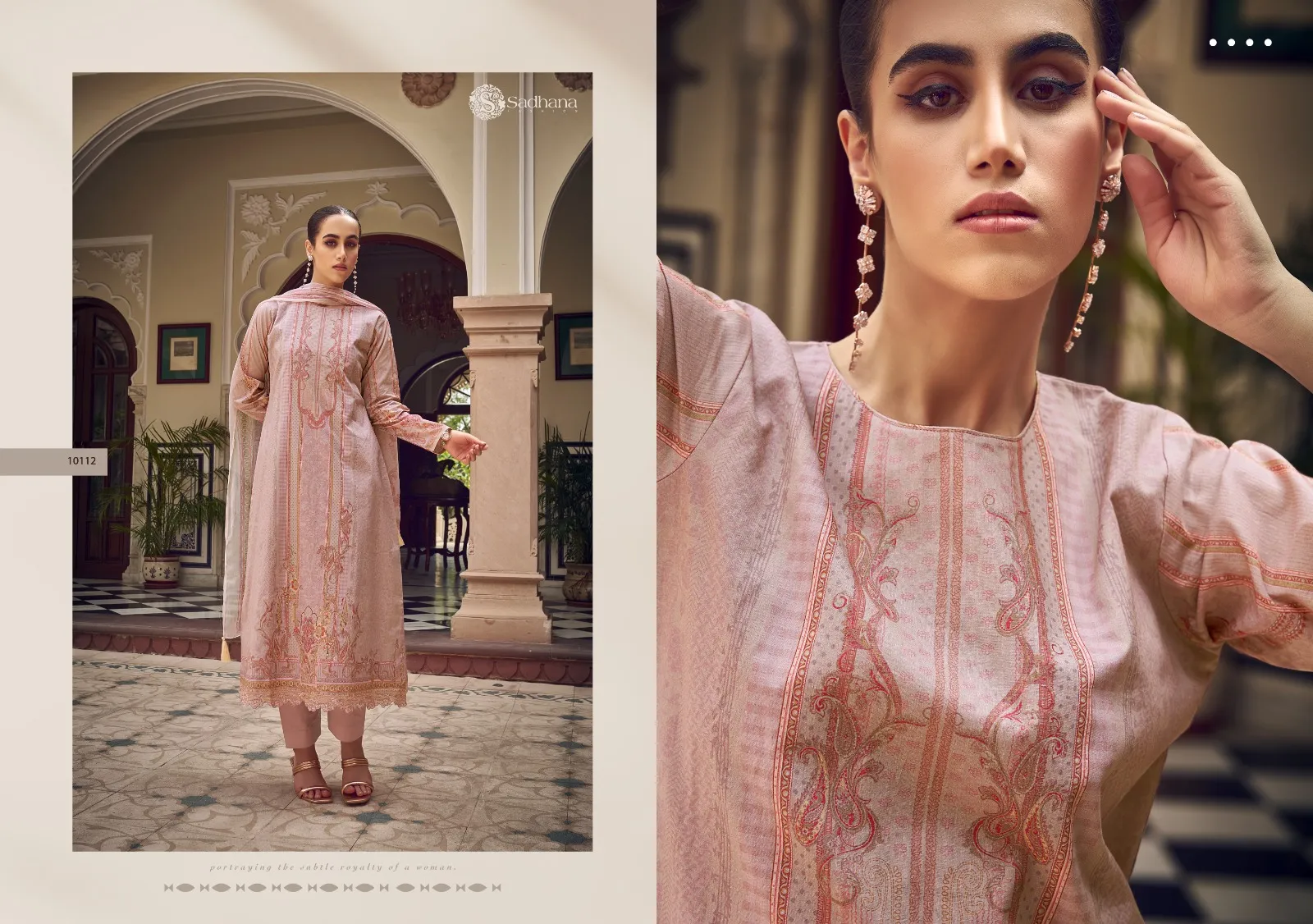 Sandhana Fashion Zaira Lawn Cotton Wholesale Salwar Suit With Fancy Work - Image 8