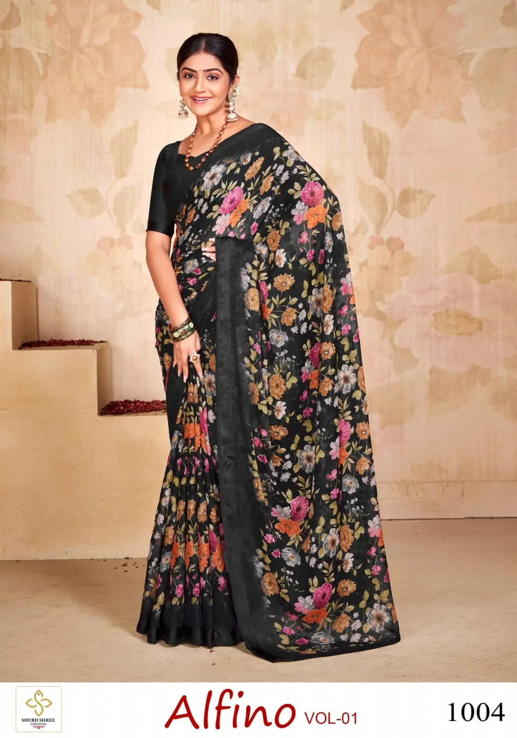 Satin Patta Saree Alfino vol 1 - Image 2