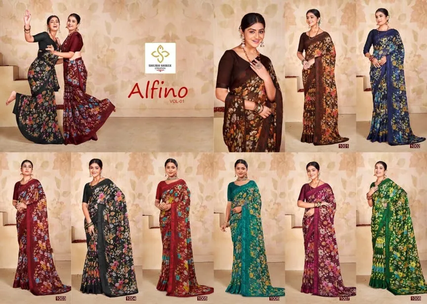 Satin Patta Saree Alfino vol 1 - Image 3