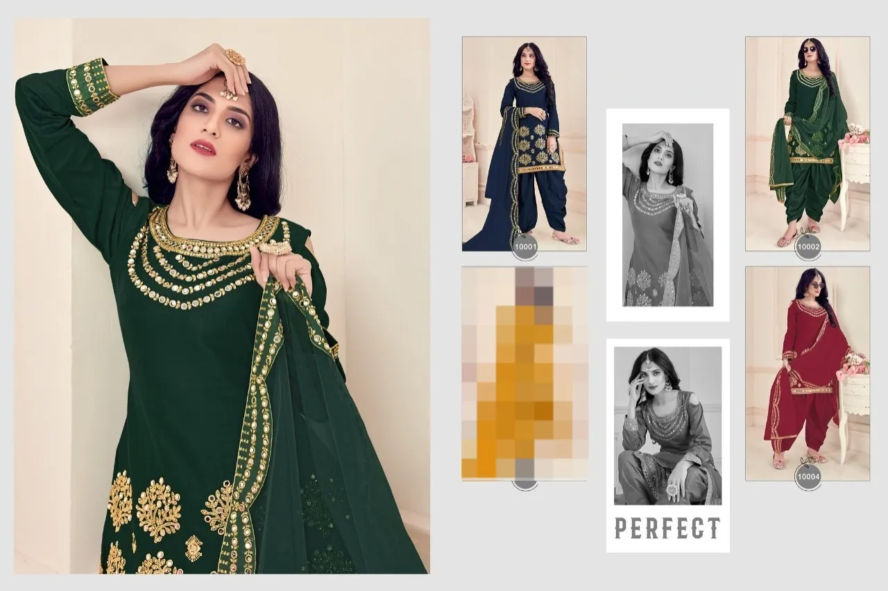 Shreematee Bebo Vol 10 Real Miror Work Patiala Salwar Suit - Image 3