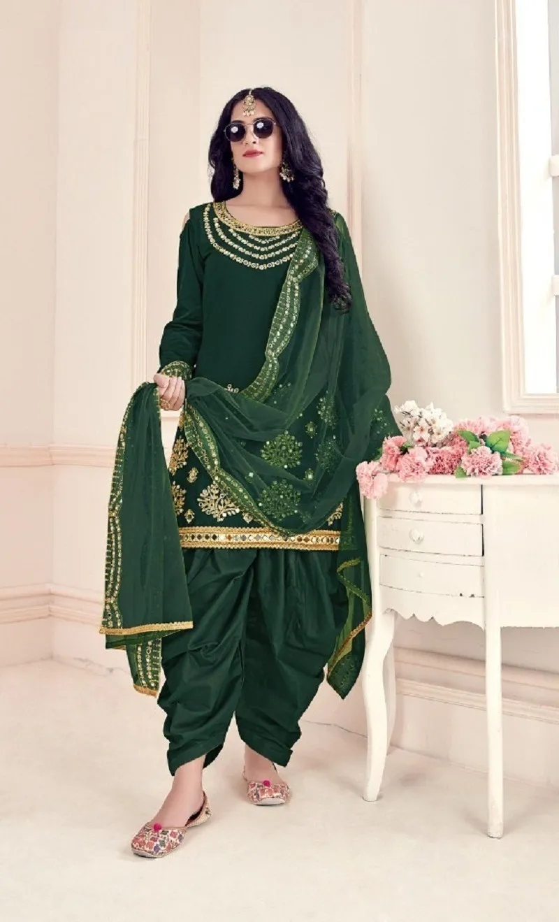 Shreematee Bebo Vol 10 Real Miror Work Patiala Salwar Suit - Image 4