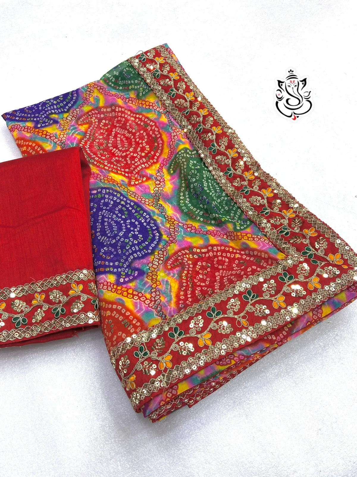 Traditional Georgette Bandhej Printed Ethnic Saree - Image 8