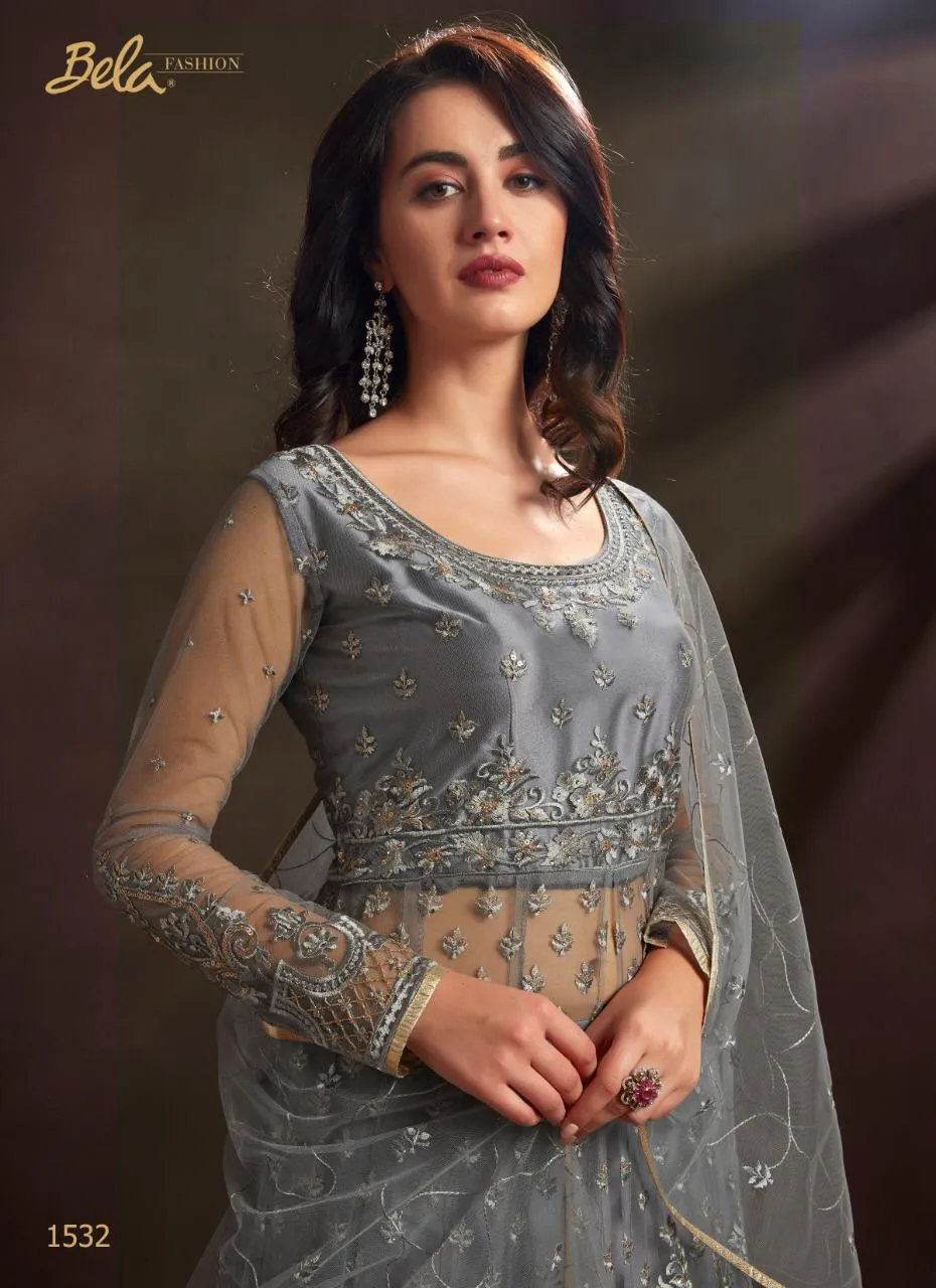 Wedding Wear Embroidery Net With Sequins Work Ethnic Anarkali Suit