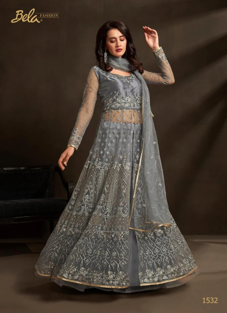 Wedding Wear Embroidery Net With Sequins Work Ethnic Anarkali Suit - Image 2