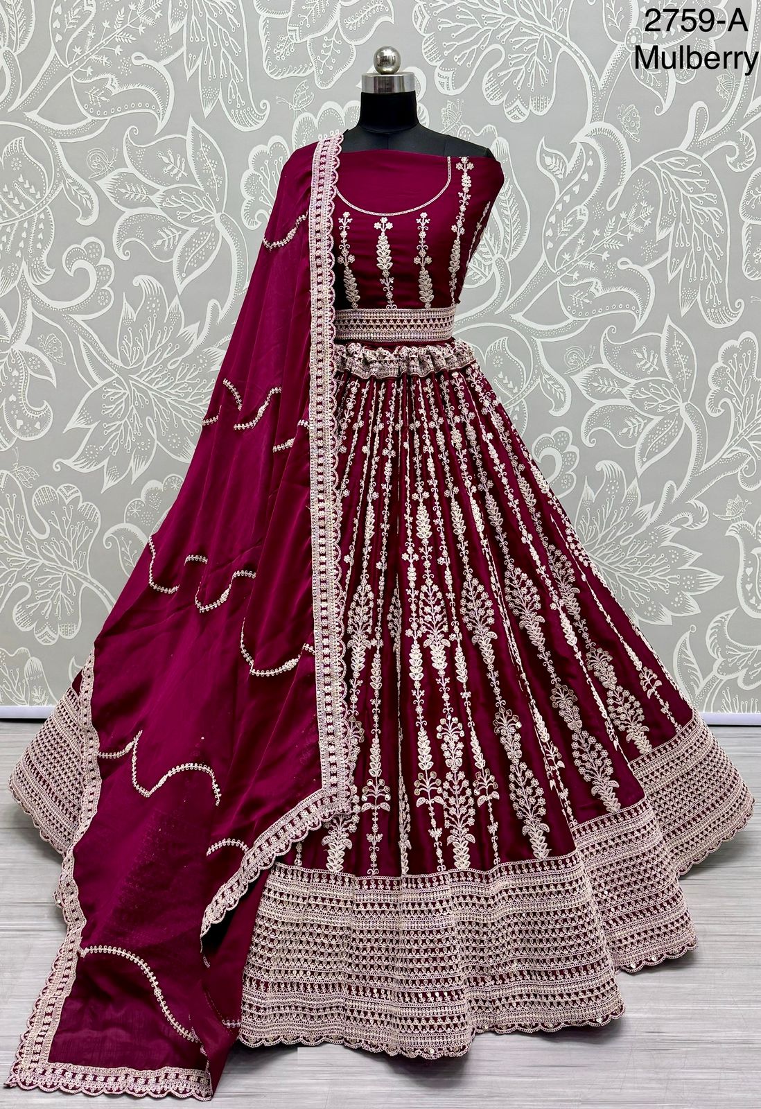 Bridesmaid Lehenga Choli With Fancy Embroidery And Work