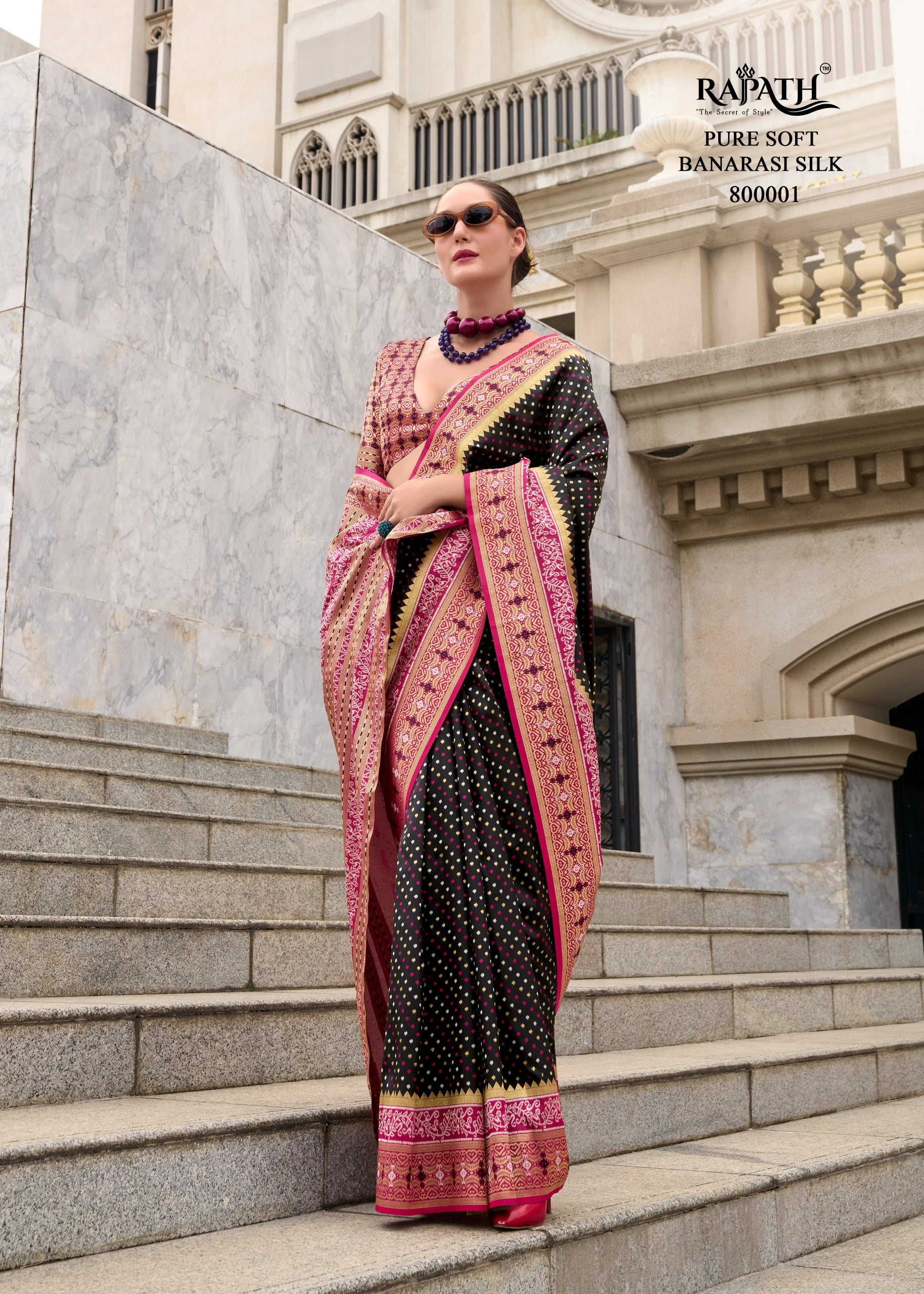 Festive Wear Soft Banarasi Silk Saree Rehana Silk - Image 9