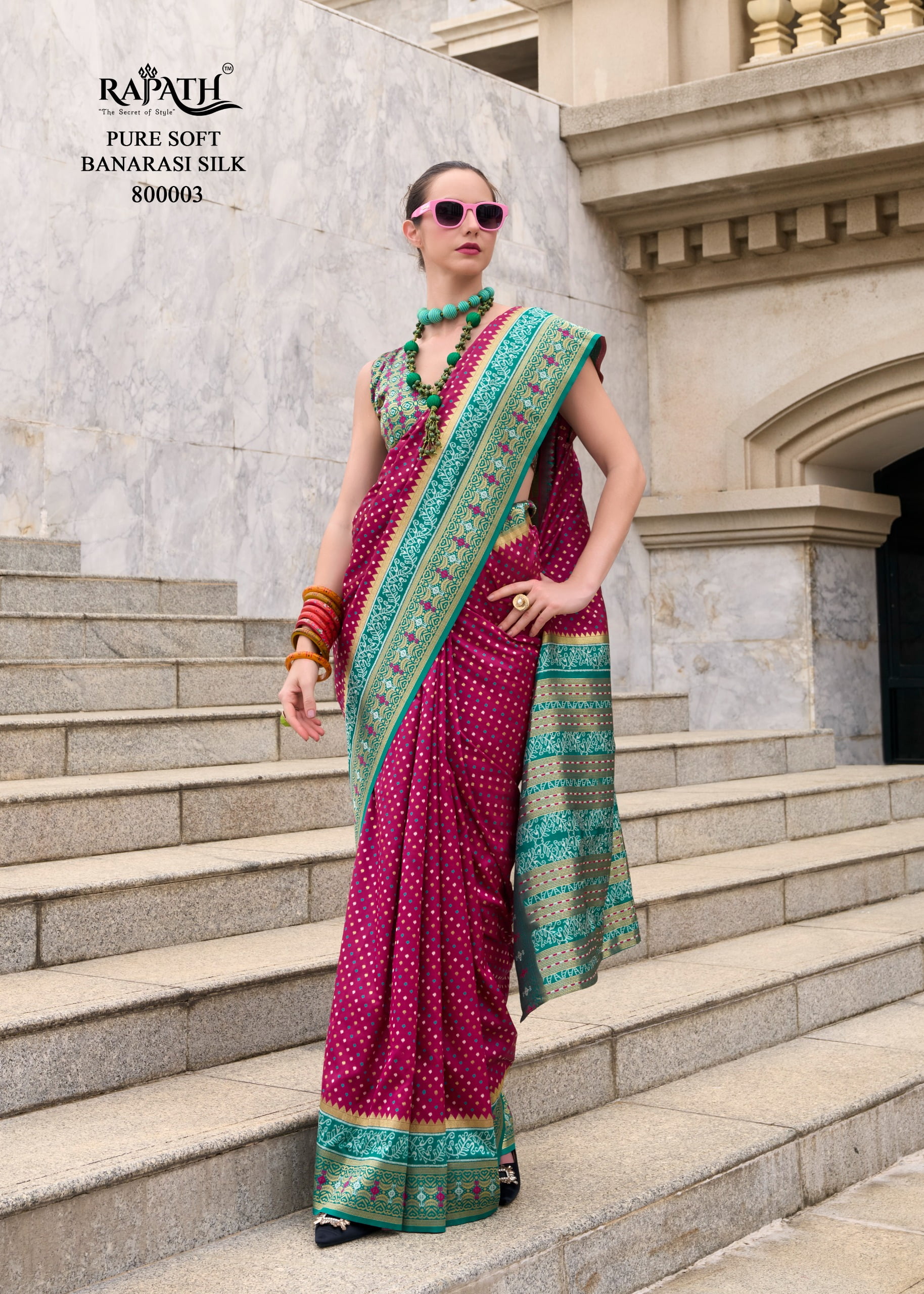 Festive Wear Soft Banarasi Silk Saree Rehana Silk - Image 8