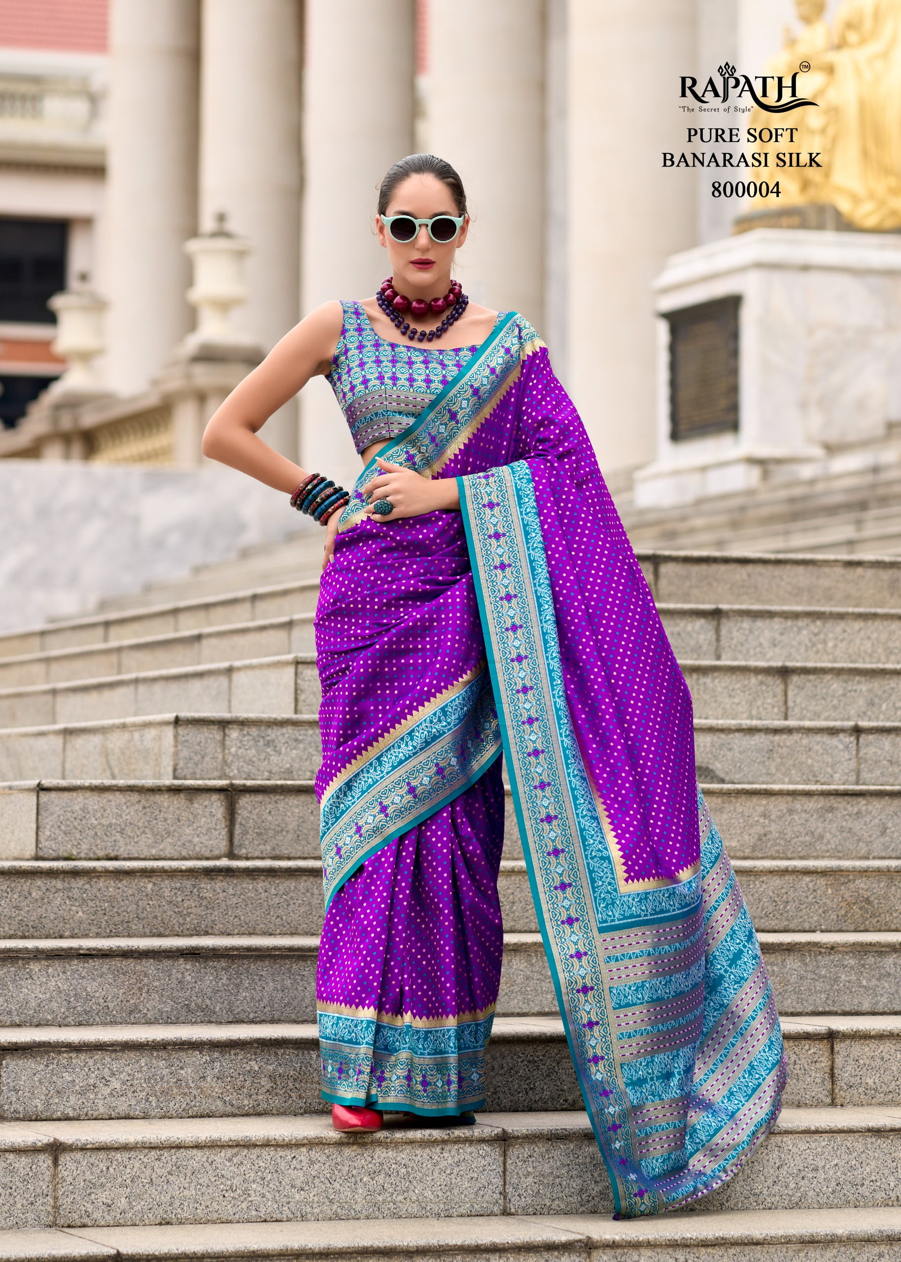 Festive Wear Soft Banarasi Silk Saree Rehana Silk - Image 7