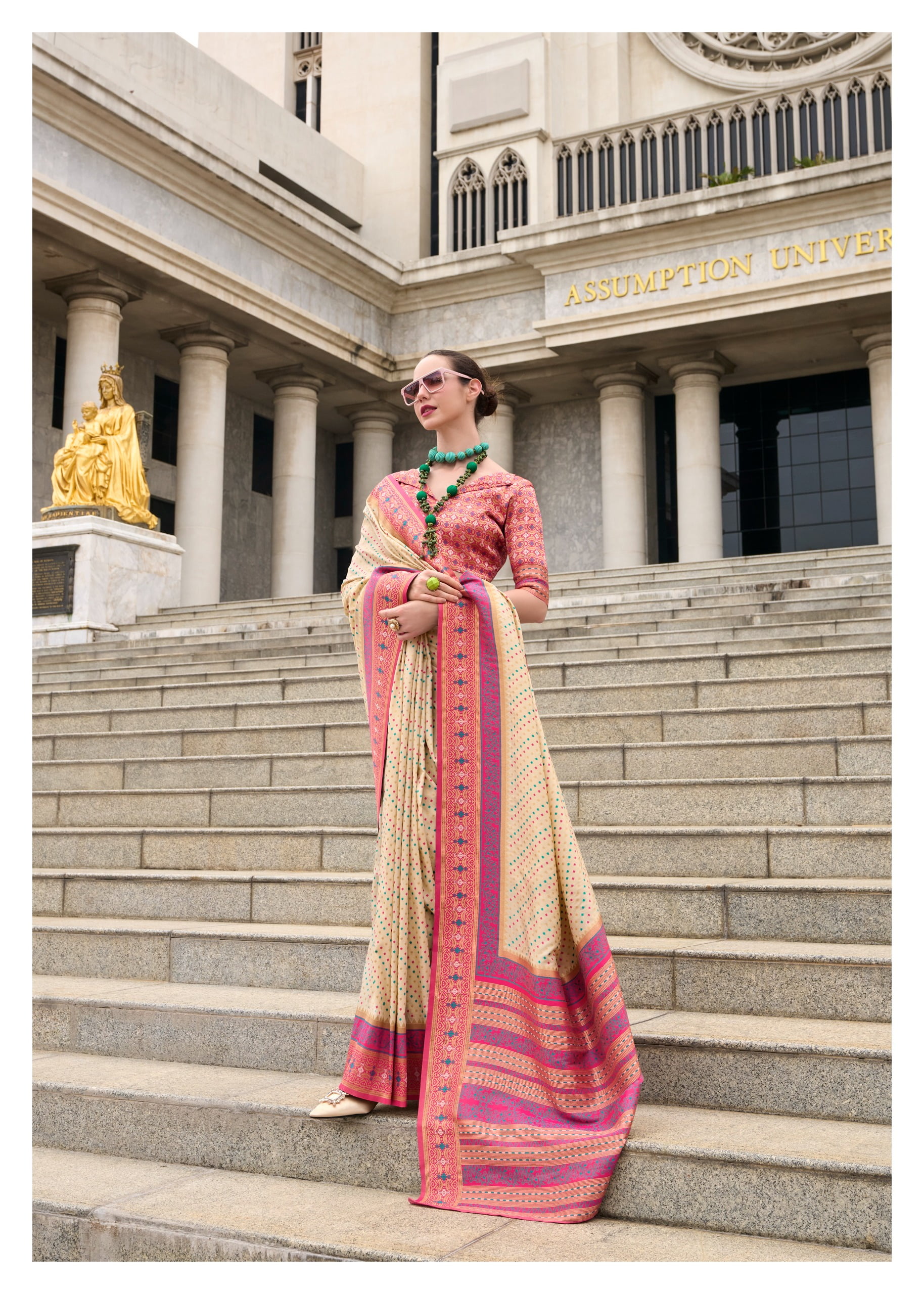 Festive Wear Soft Banarasi Silk Saree Rehana Silk - Image 6