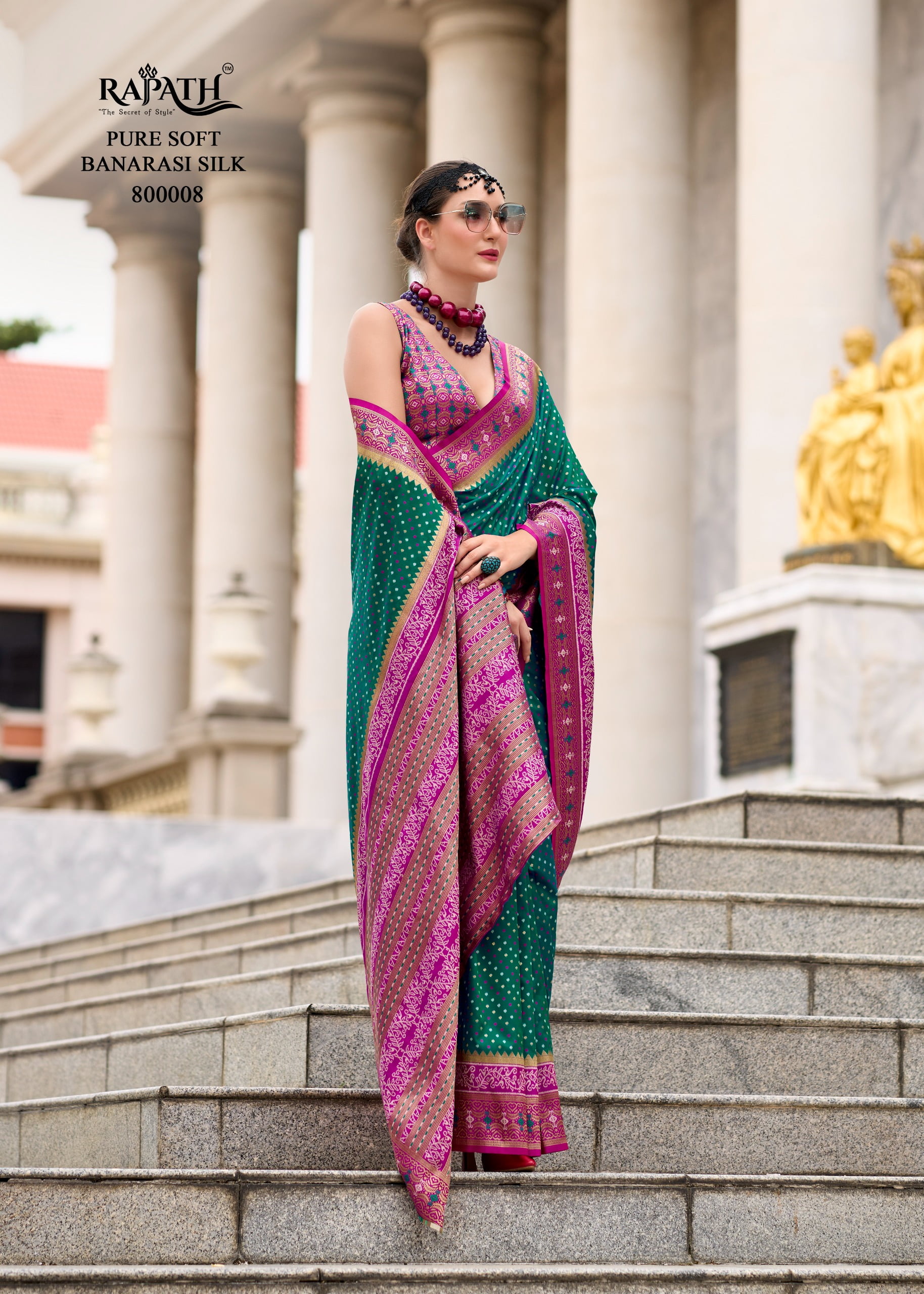 Festive Wear Soft Banarasi Silk Saree Rehana Silk - Image 4