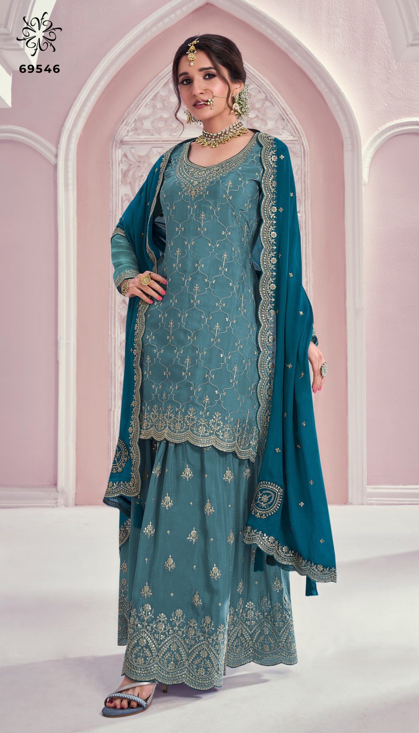 Sangeet Wear Plazzo Salwar Suit - Image 4