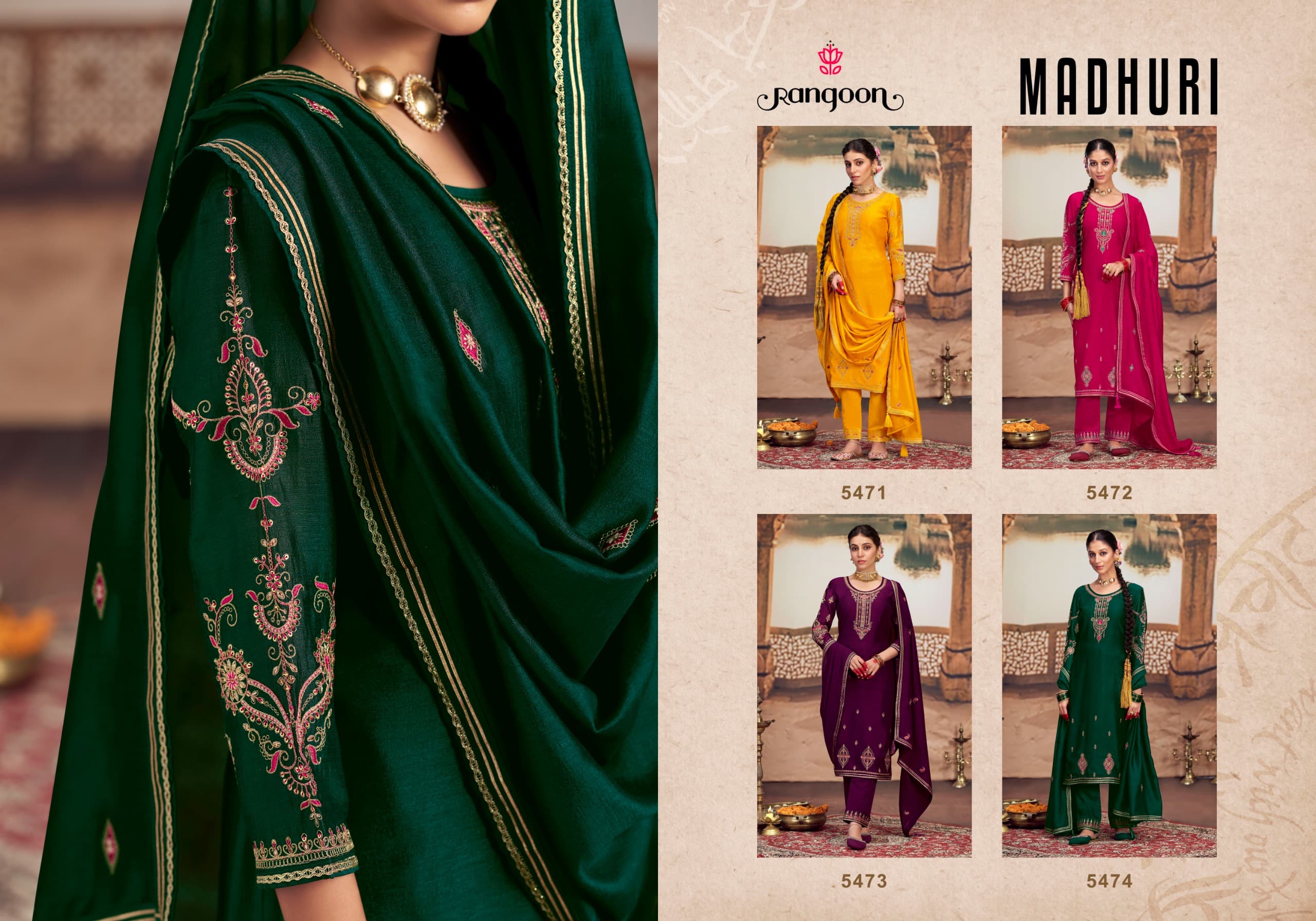 Wedding Wear Ethnic Suits Stitched Rangoon Madhuri - Image 5