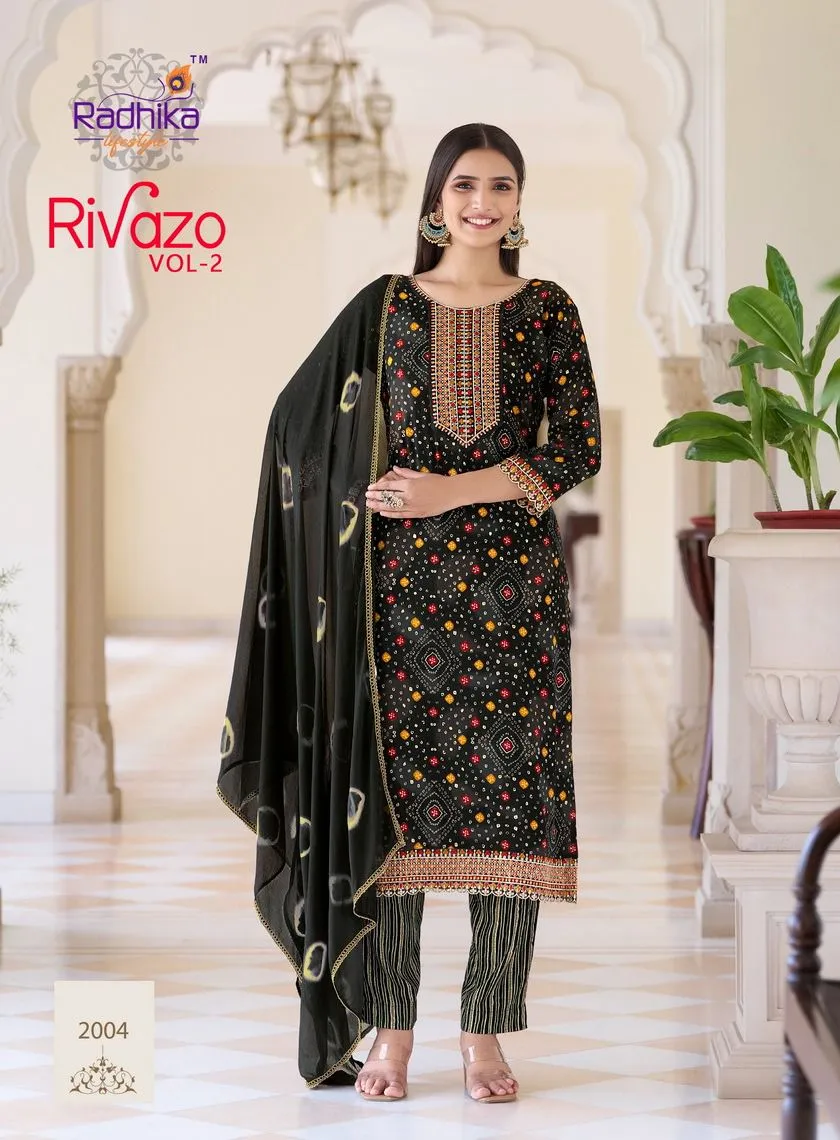Bandhni Printed Ethnic Kurti Dupatta Set Radhika Life Style Rivazo Vol-2 - Image 7