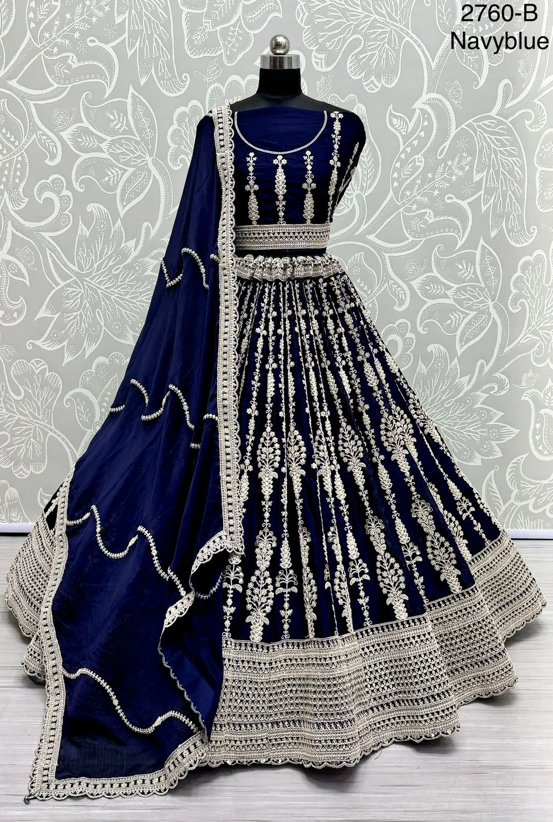 Bridesmaid Lehenga Choli With Fancy Embroidery And Work - Image 4