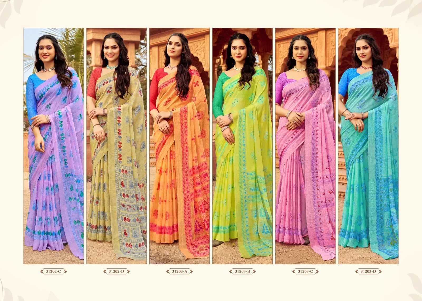 Daily Wear Chiffon Ethnic Saree Star Chiffon 151 - Image 8