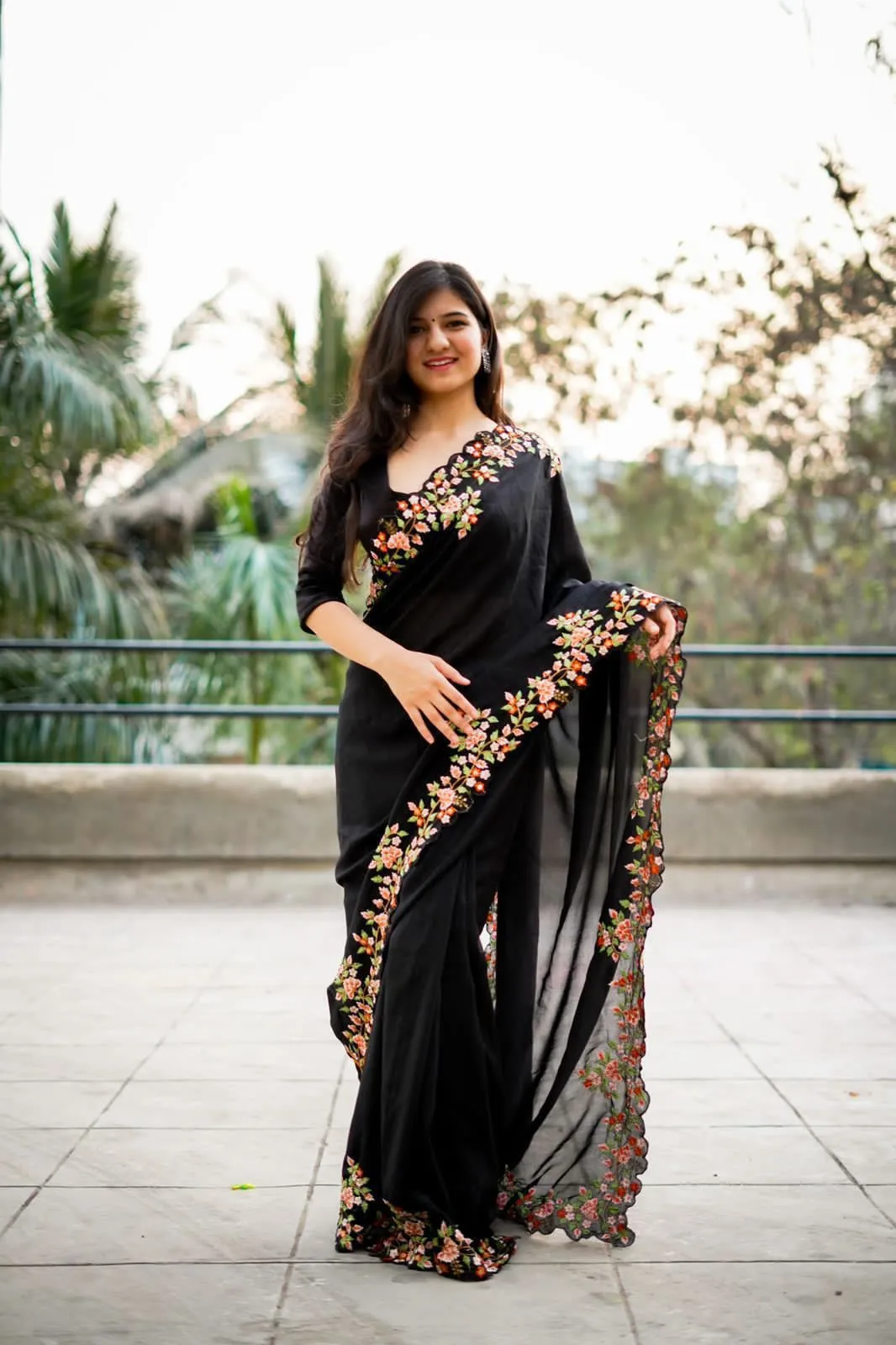 Fancy Border Saree 328
