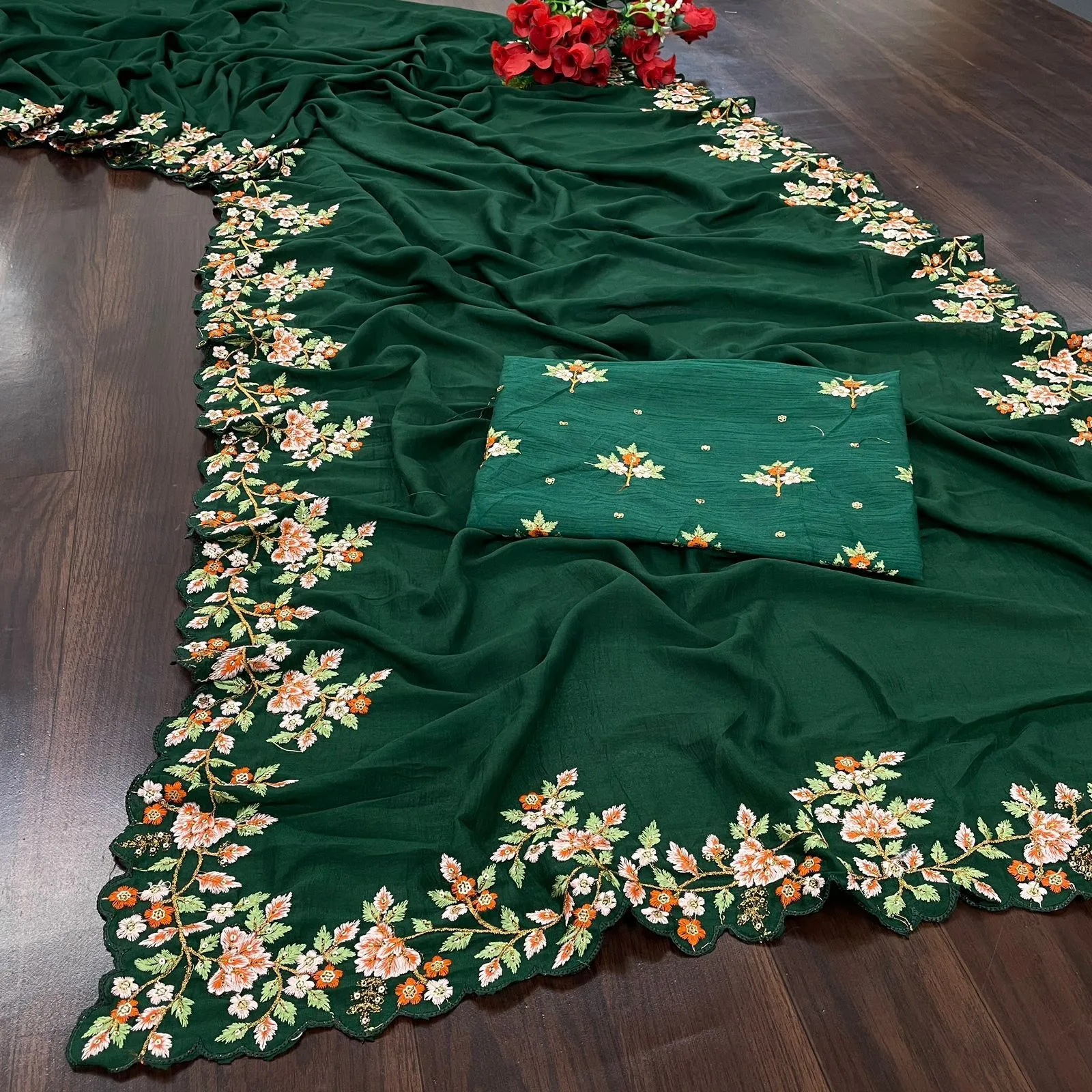 Fancy Border Saree 328 - Image 2